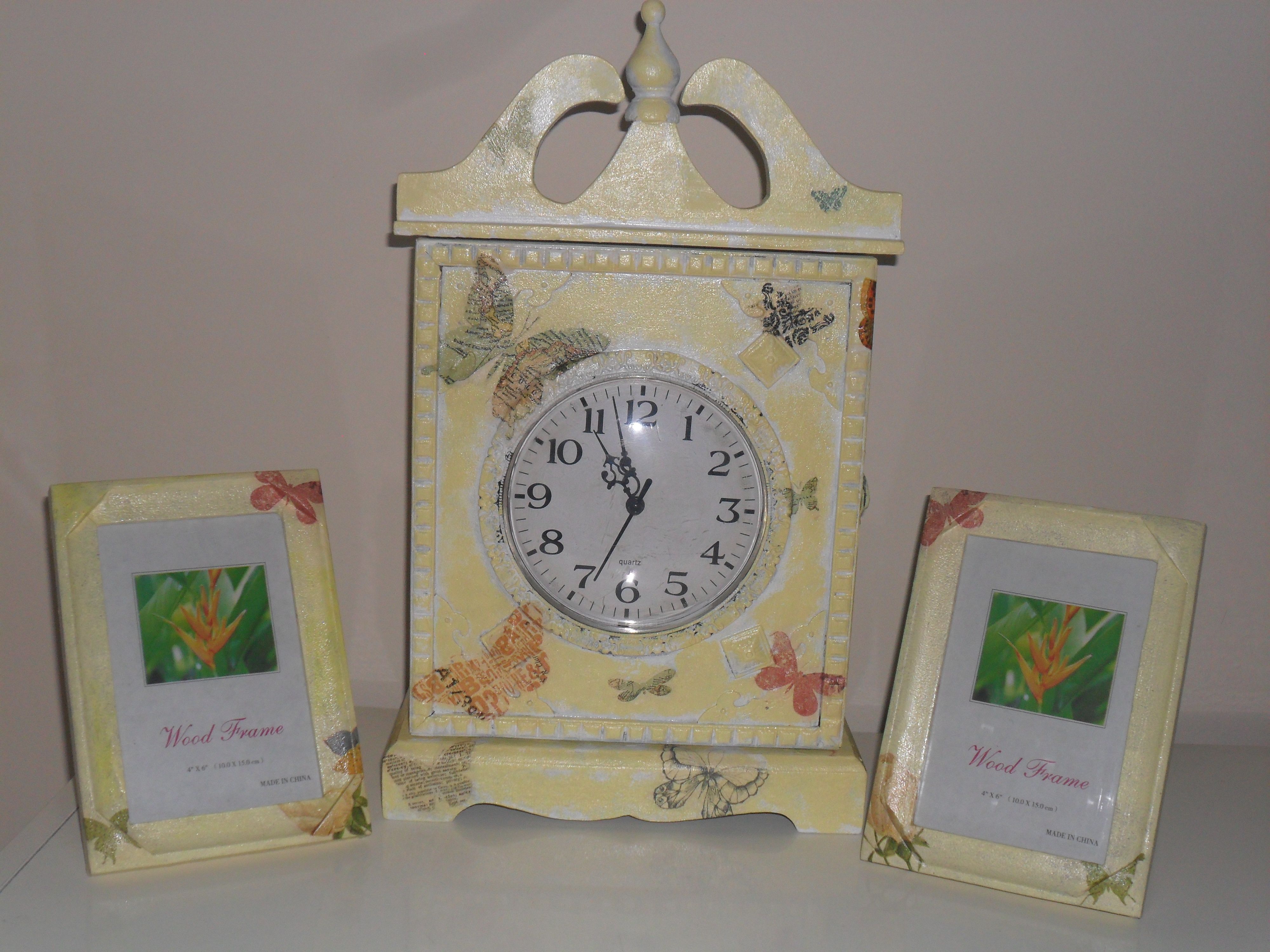 old clock in the new light :) my work | my decoupage | Pinterest