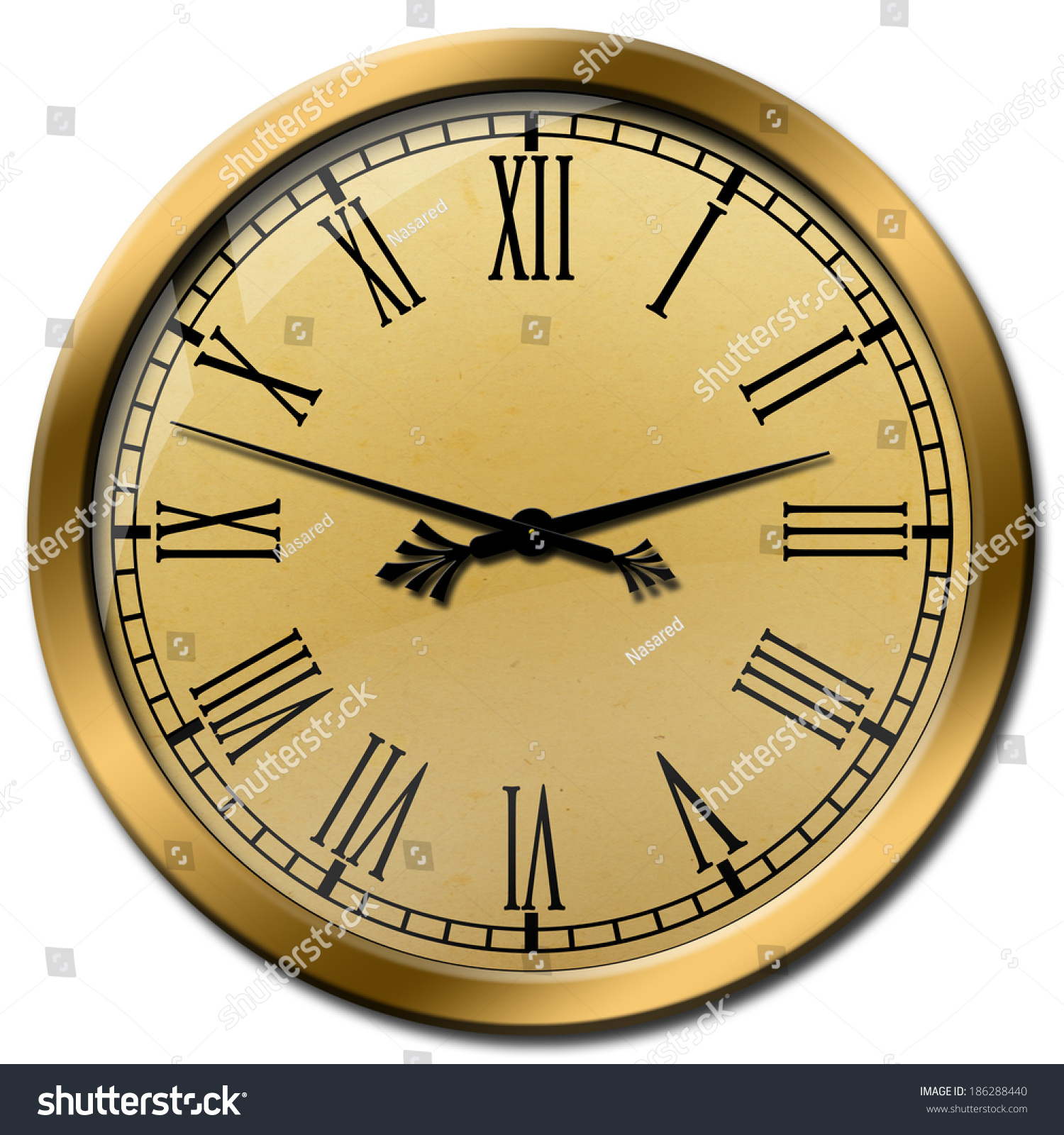 Old Clock Stock Illustration 186288440 - Shutterstock