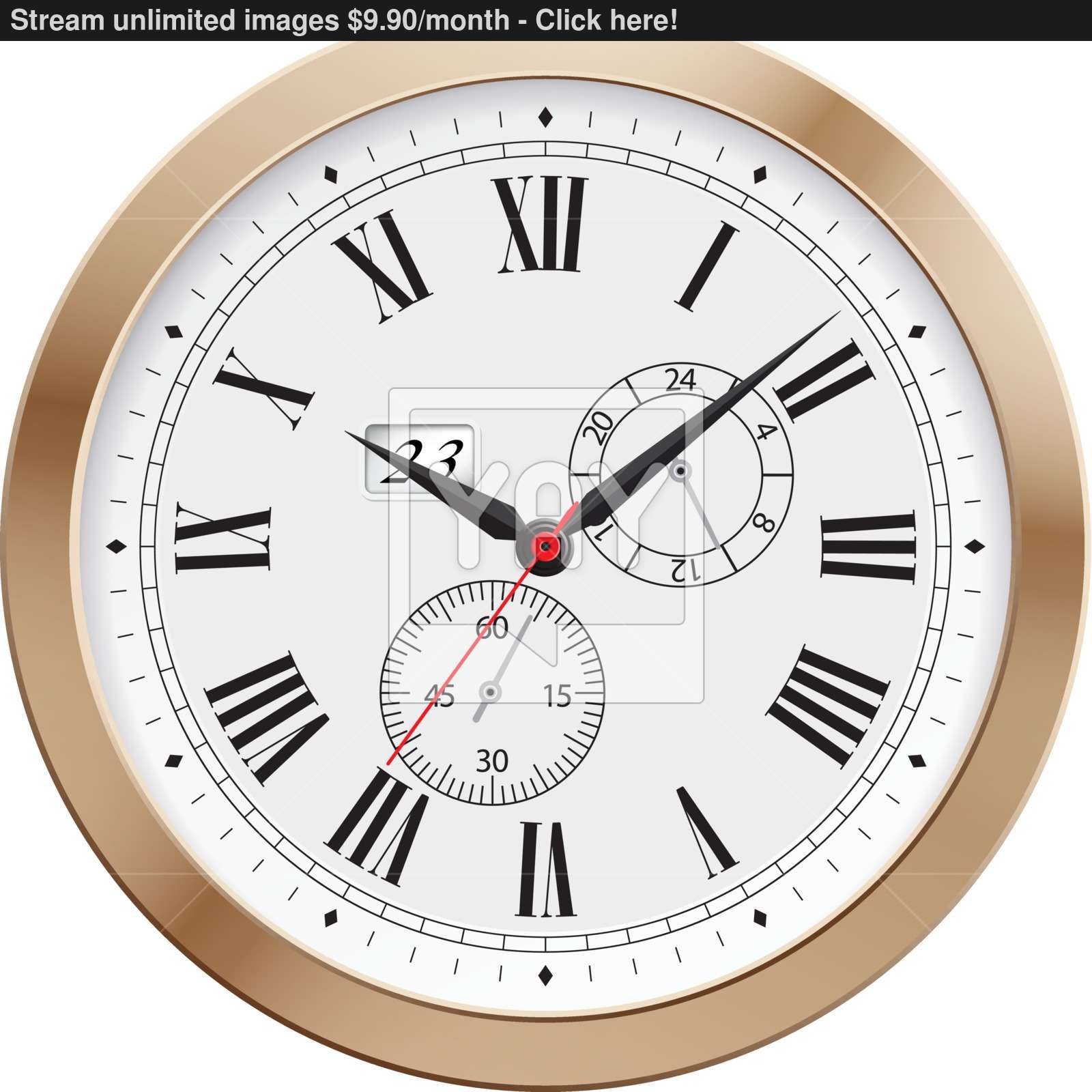 Old clock vector | YayImages.com