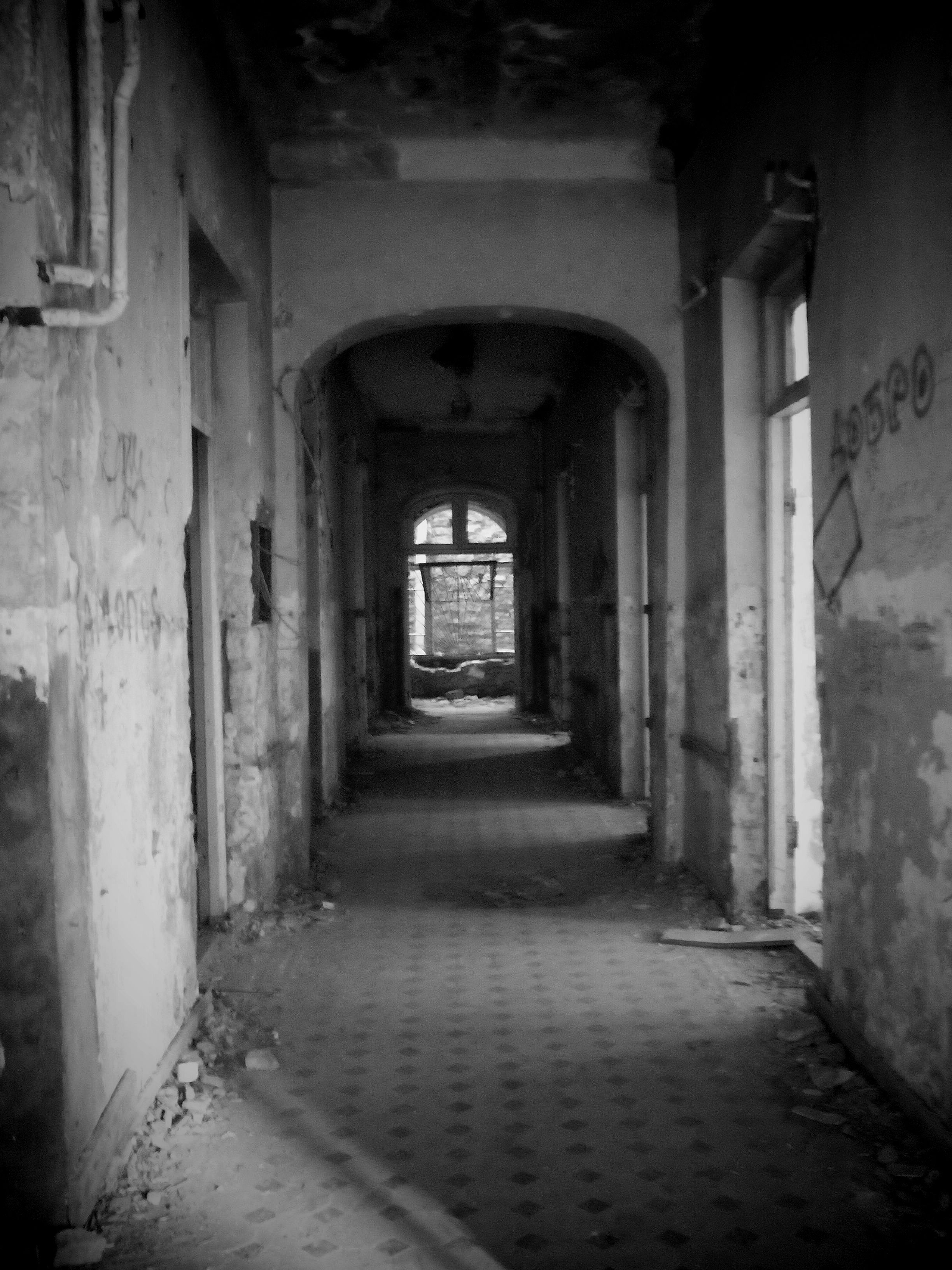 Old corridor | dark place | Pinterest | Corridor, Abandoned and ...