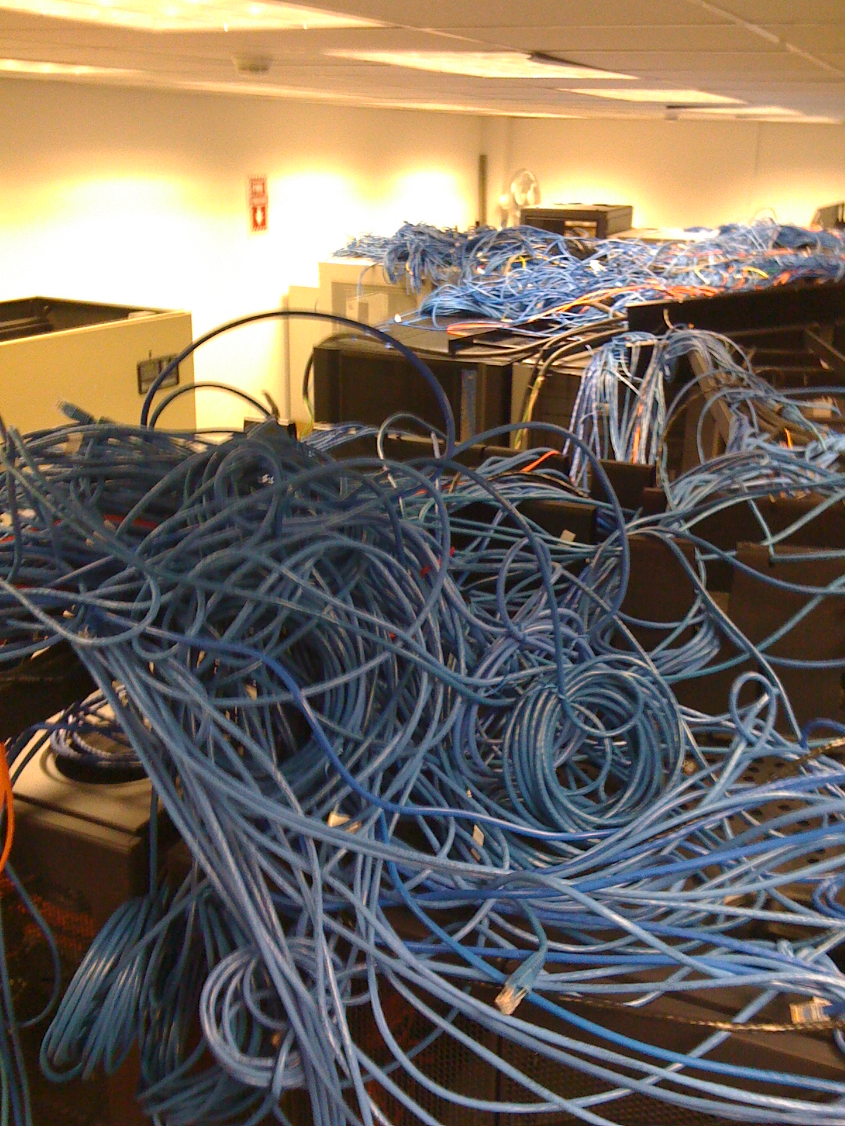 Ethernet Cable Mess Data Center | Dirty I.T. | Pinterest | Tech