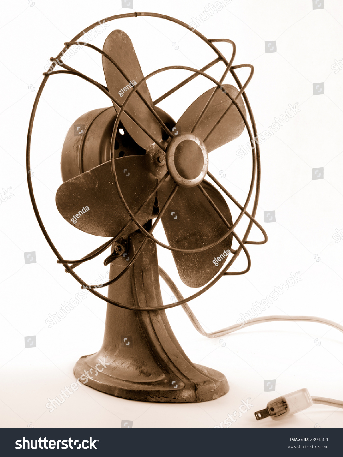 Royalty-free Old electric fan in sepia, isolated on… #2304504 Stock ...