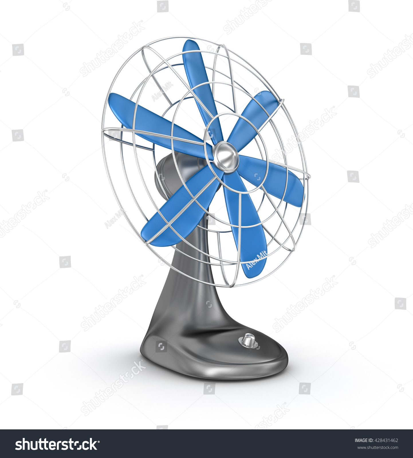 Old Style Electric Fan 3d Rendering Stock Illustration 428431462 ...