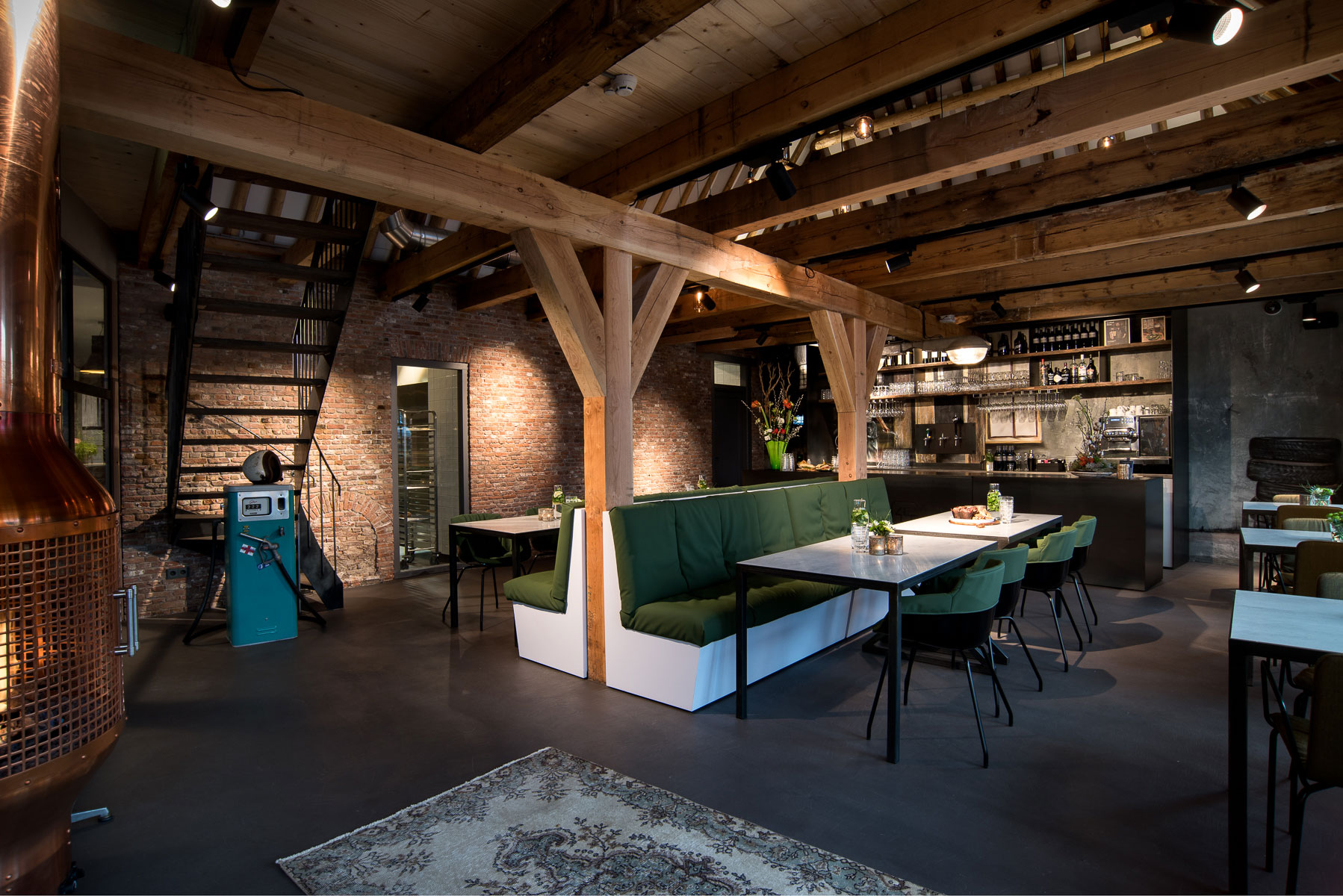 Old Garage Turned Hip Restaurant and Meeting Space in Amstelveen