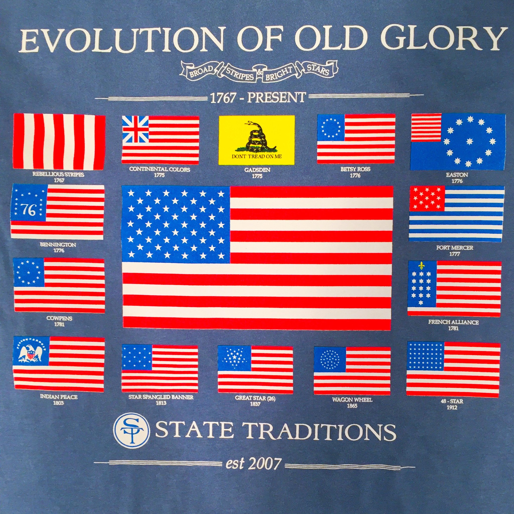 Old Glory T-Shirt Blue Jean – State Traditions