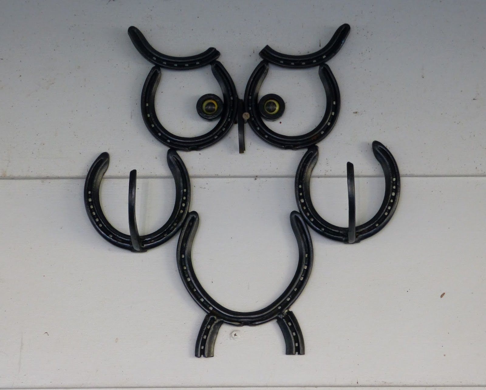 This is a Hat or Coat Rack made from recycled Old Horseshoes for ...