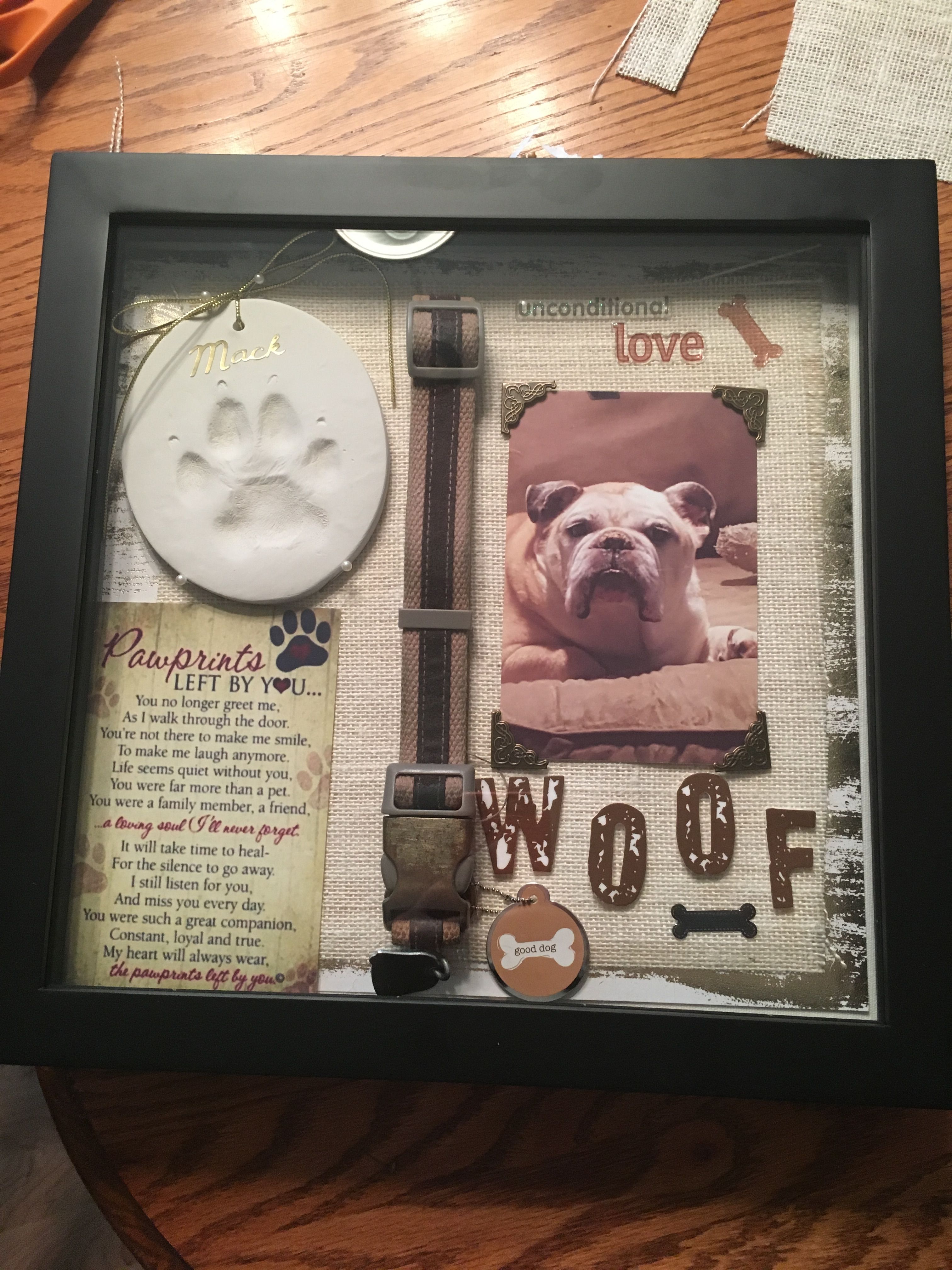 Shadow Box Pet Memorial | For the puppies | Pinterest | Pet ...