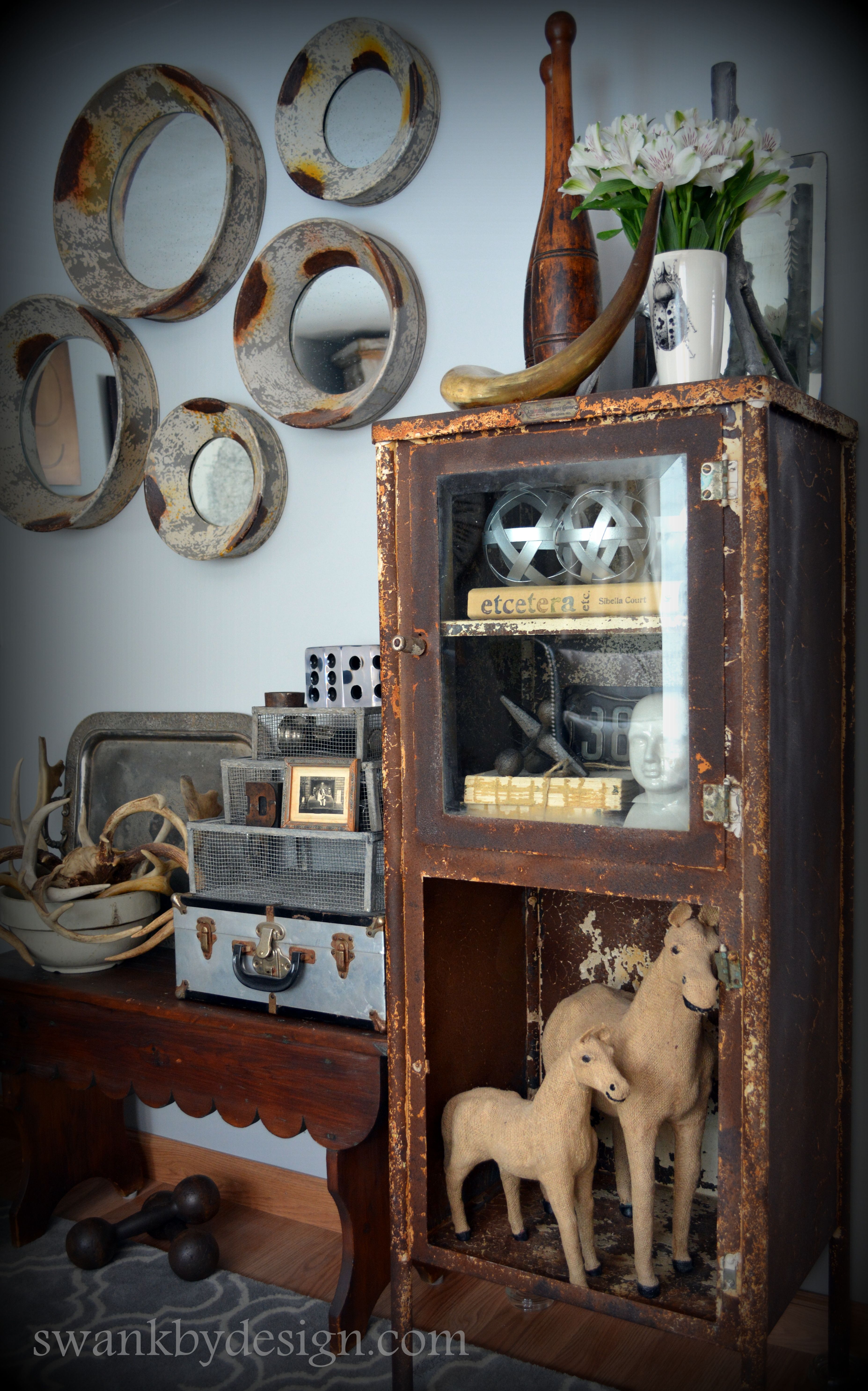 Rusty old metal cabinet | www.swankbydesign.com #rust #metal ...