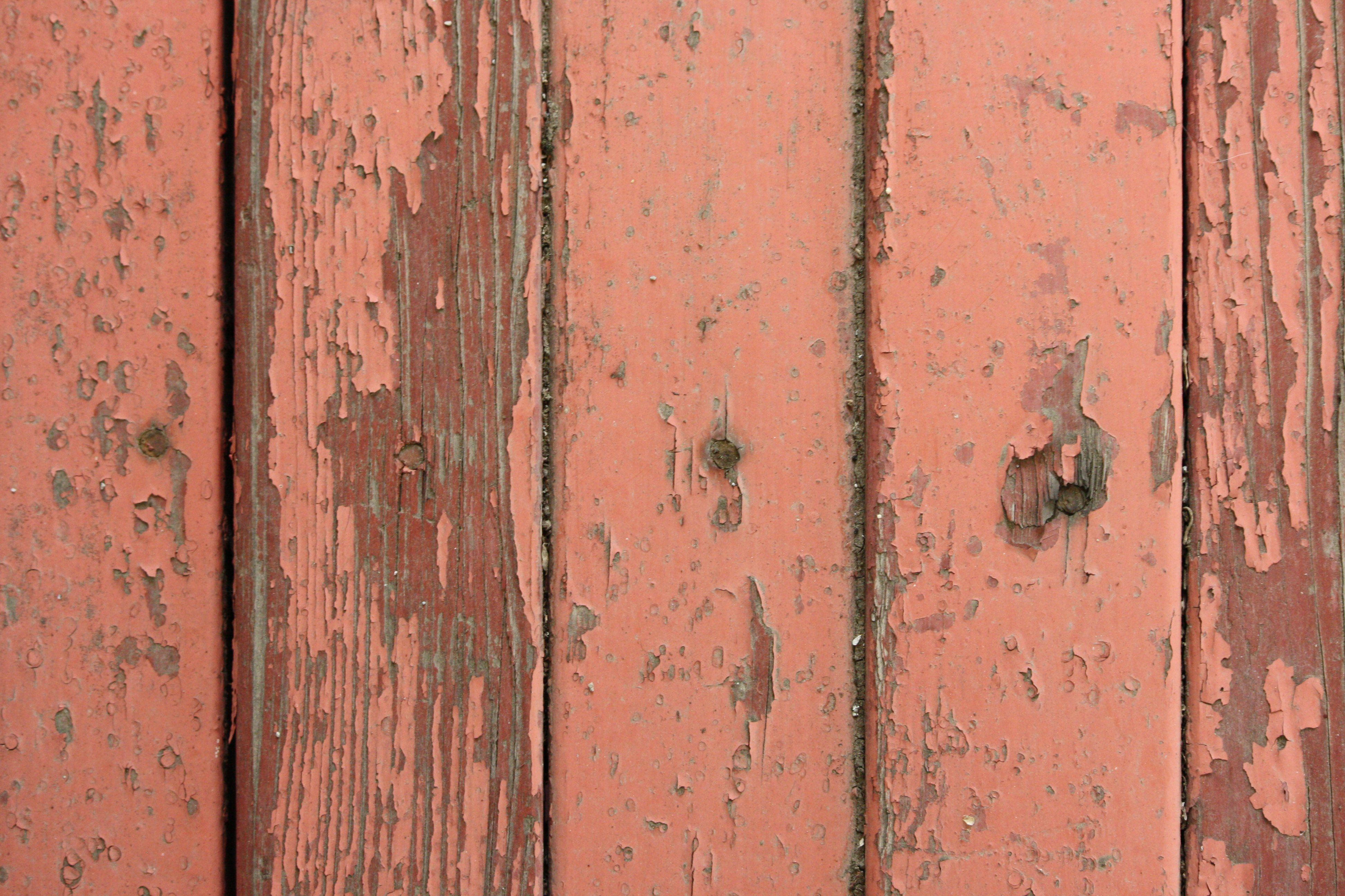 Peeling Red Paint on Old Wooden Boards Texture - Free High ...
