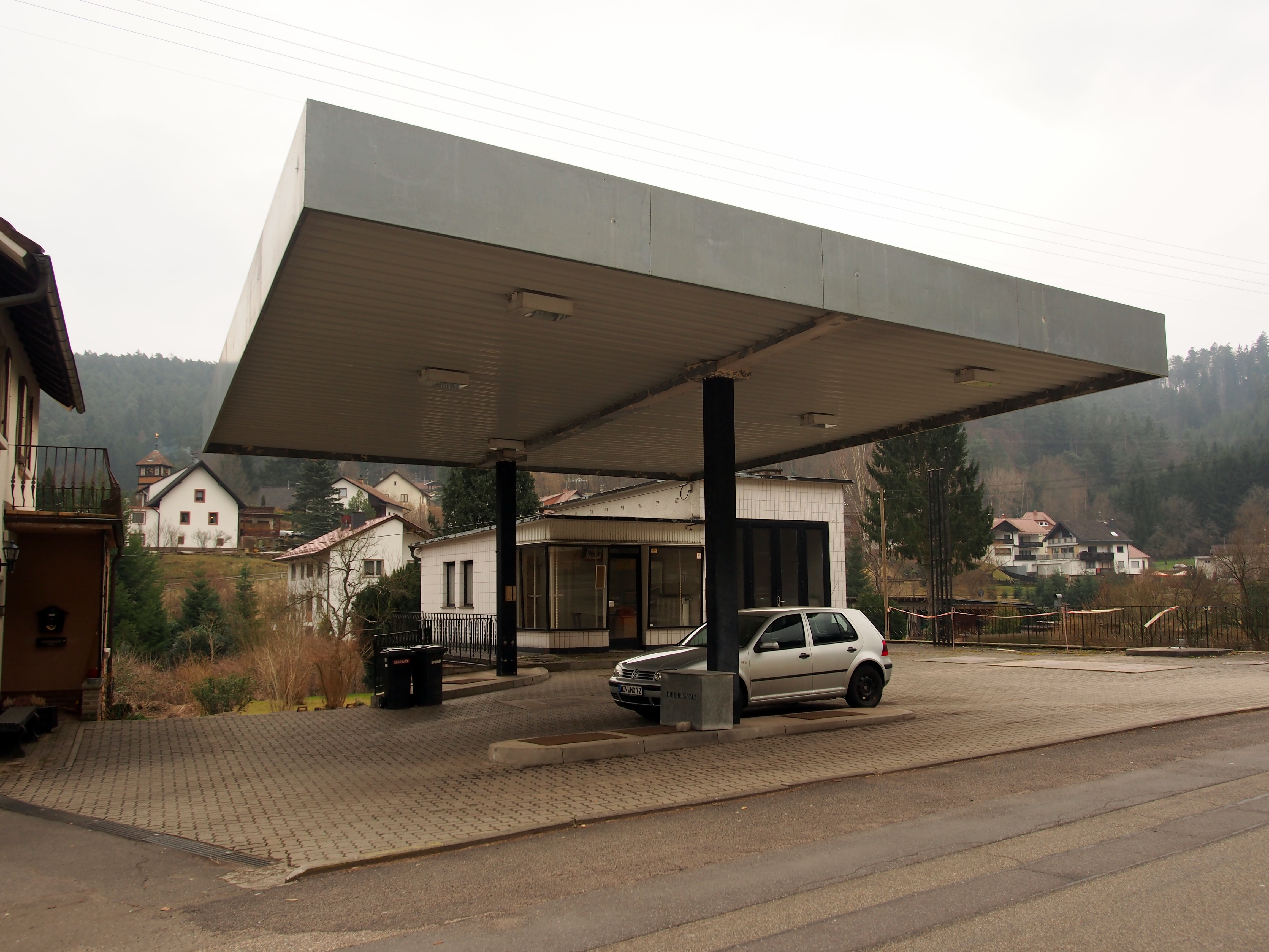 Old petrol station photo