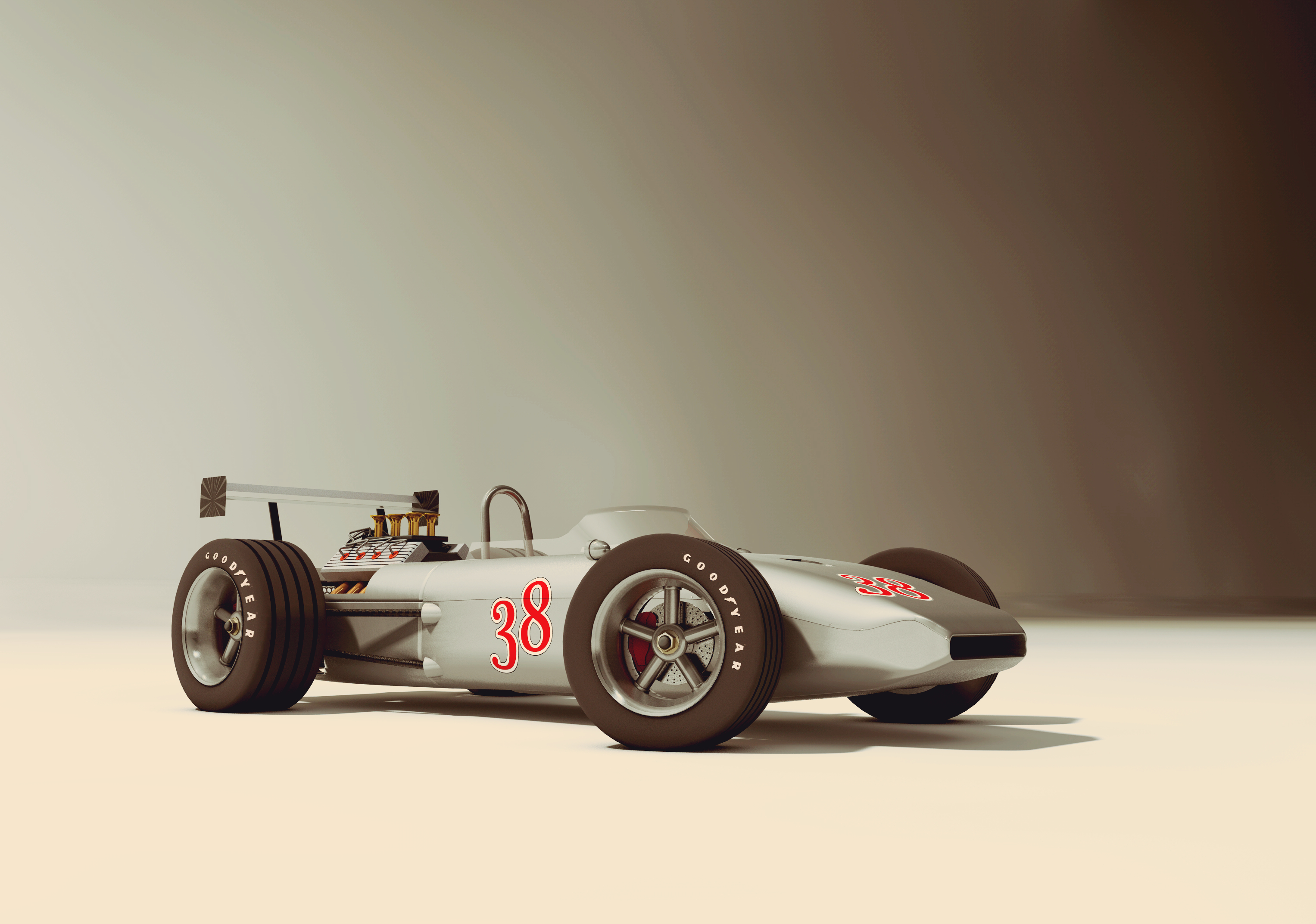 Race Car old style 3D | CGTrader