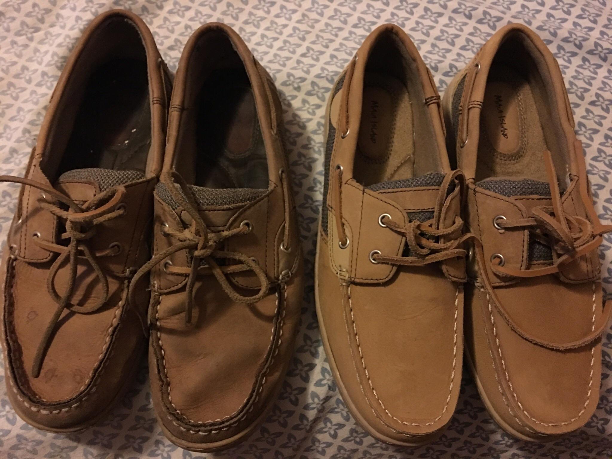 old shoes (5 years old) vs. new shoes : Wellworn