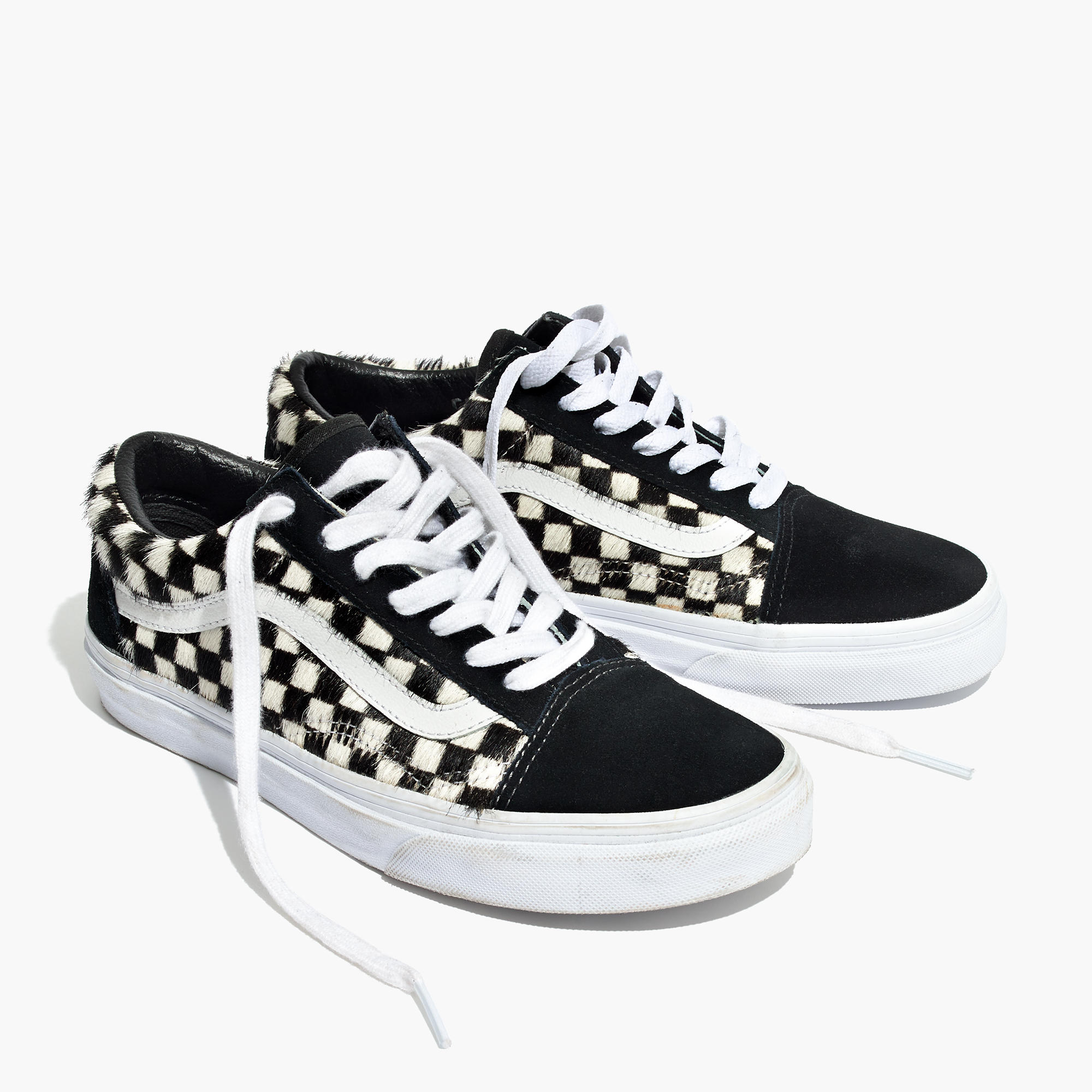 Madewell x Vans® Unisex Old Skool Lace-Up Sneakers in Checked Calf ...
