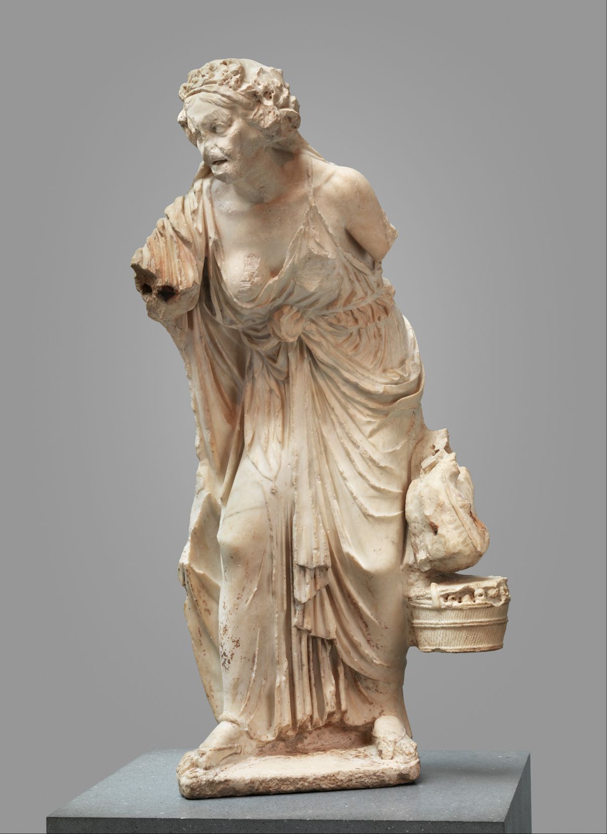 Marble statue of an old woman | Roman | Early Imperial, Julio ...