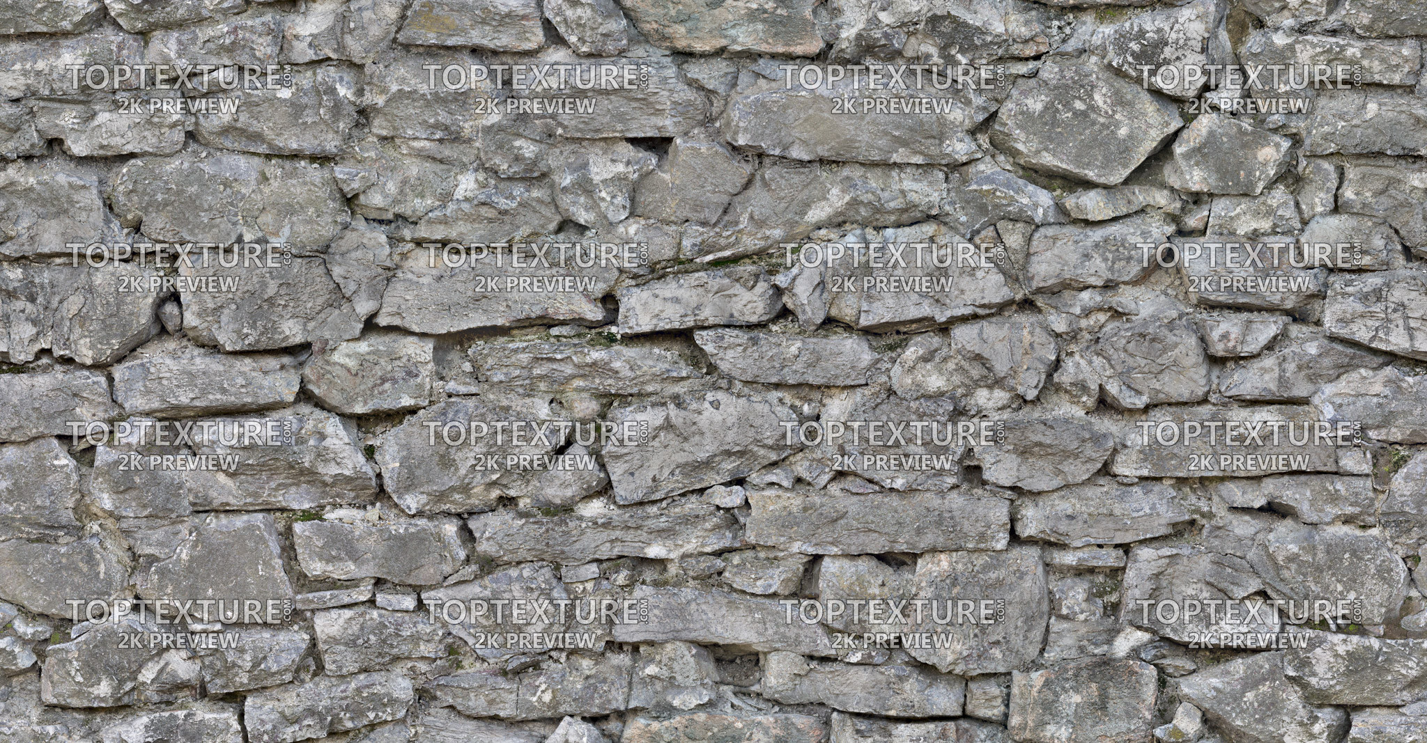 Rough Old Stone Wall - Top Texture