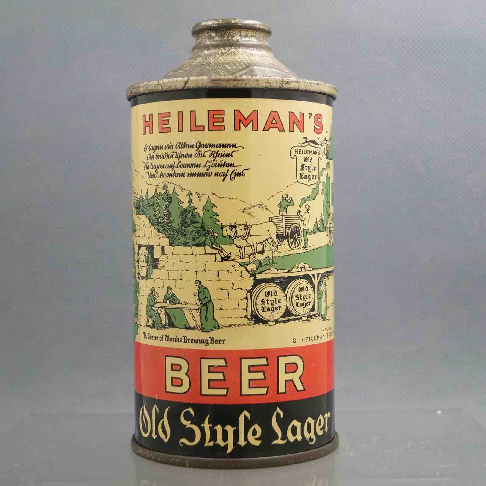 Heilemans Old Style Lager L177-7 cone top beercan