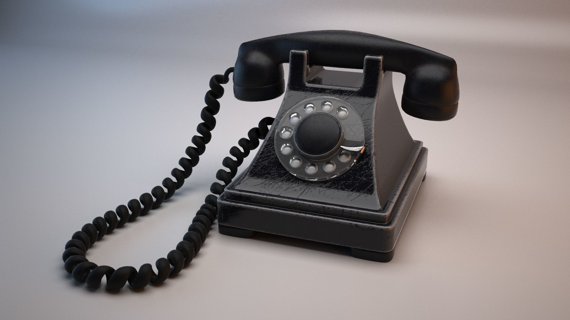 game-ready Old Rotary Phone 3D model | CGTrader