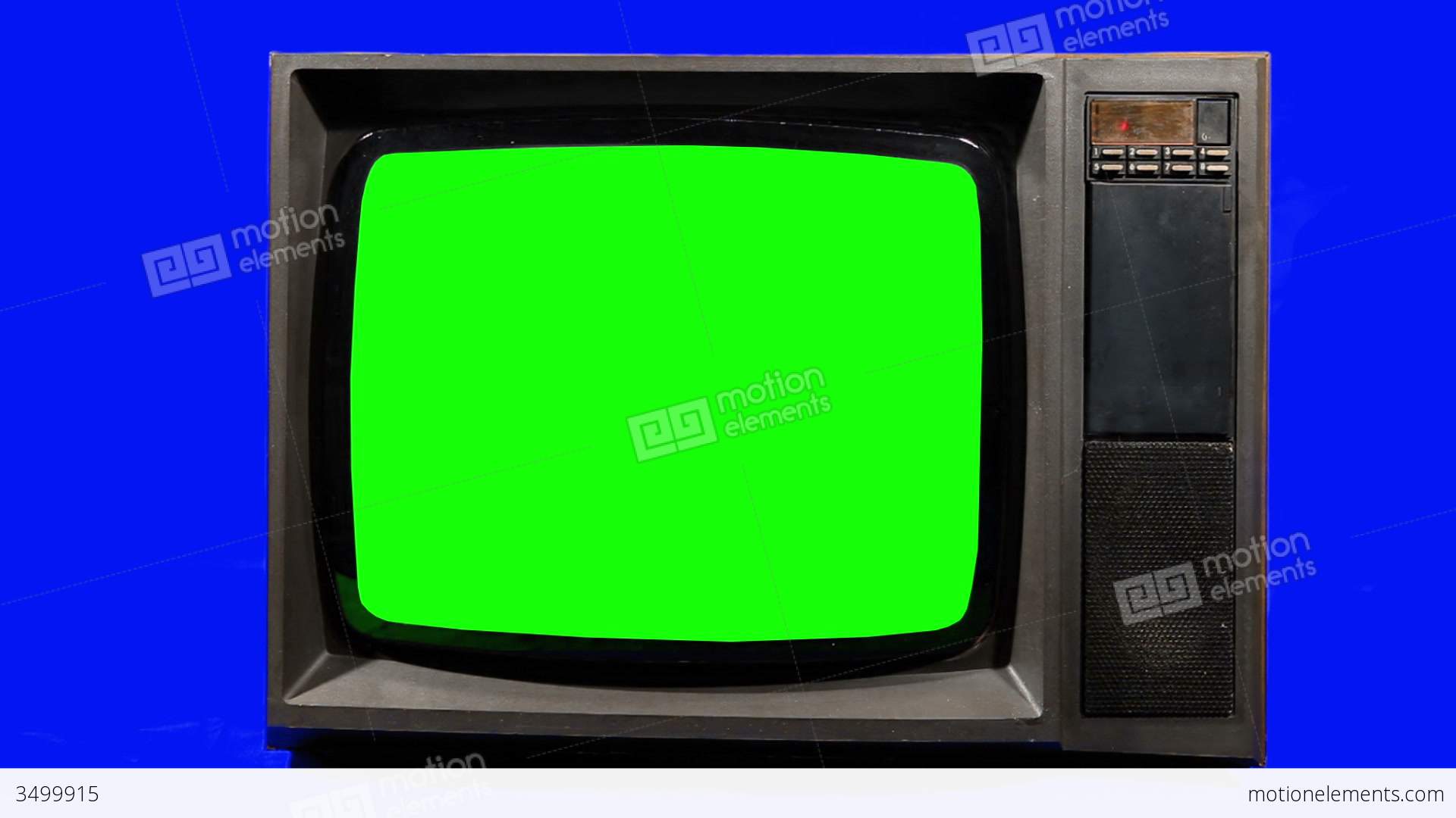 Old Television, Turning Channels. Green Screen Stock video footage ...