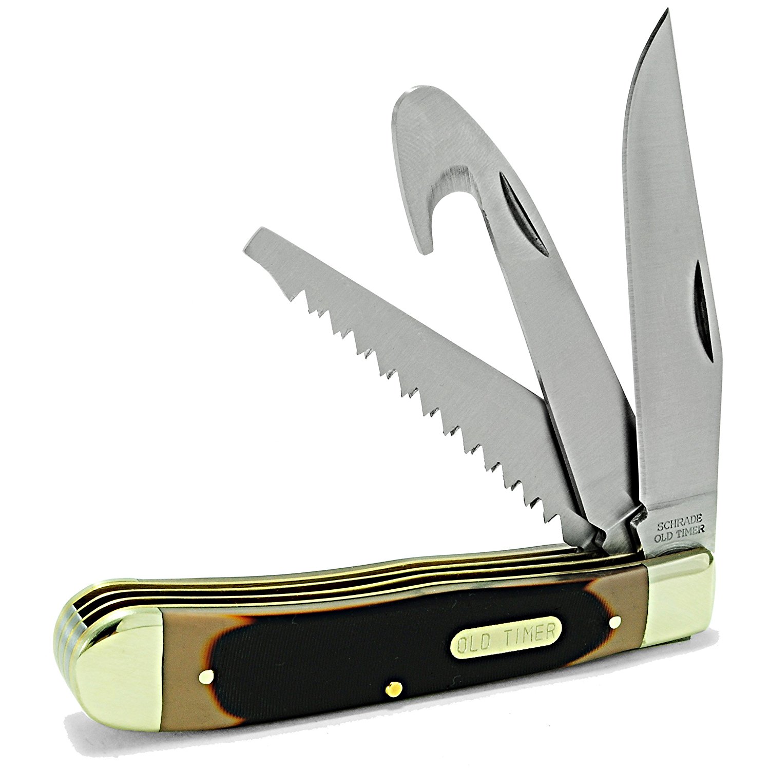Amazon.com: Old Timer 69OT Premium Trapper Folding Knife with Saw ...