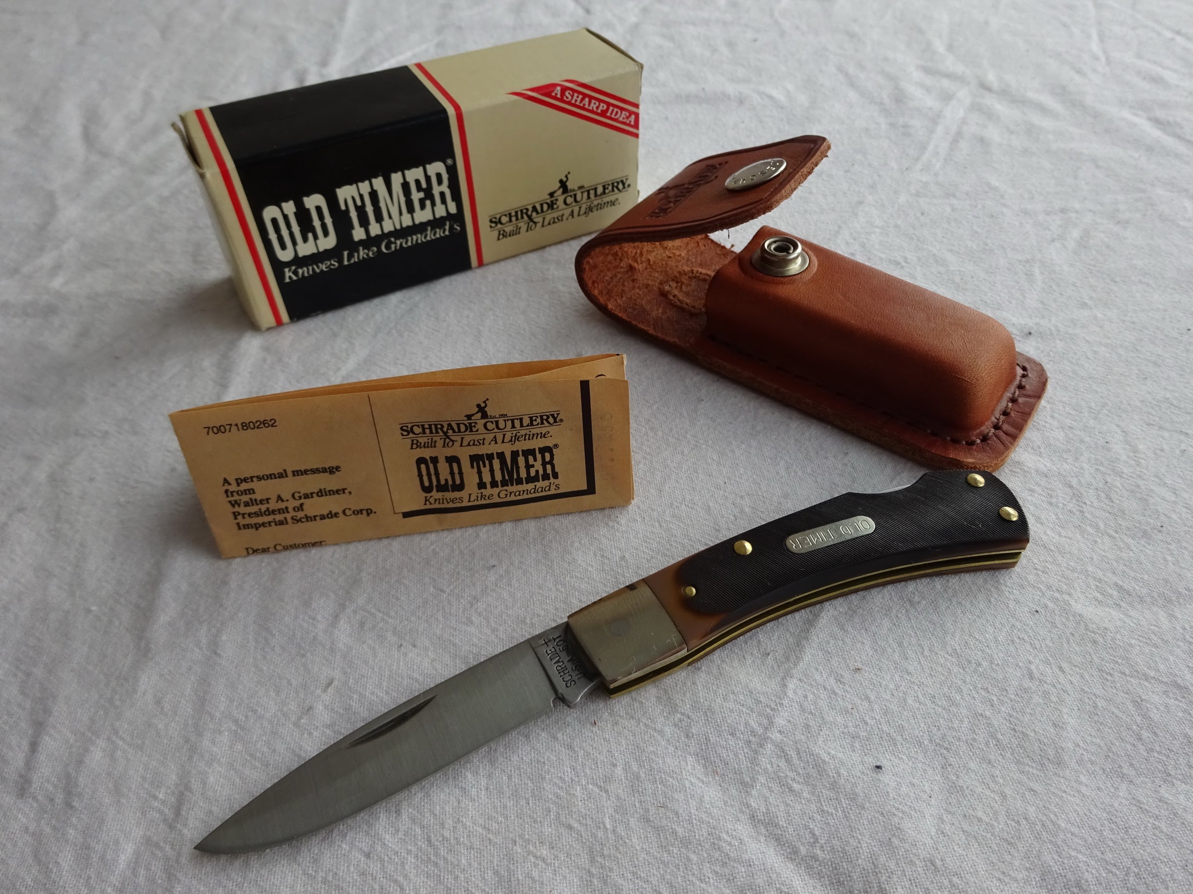 Vintage Schrade Old Timer 5OT Bruin - unboxing and close up - YouTube