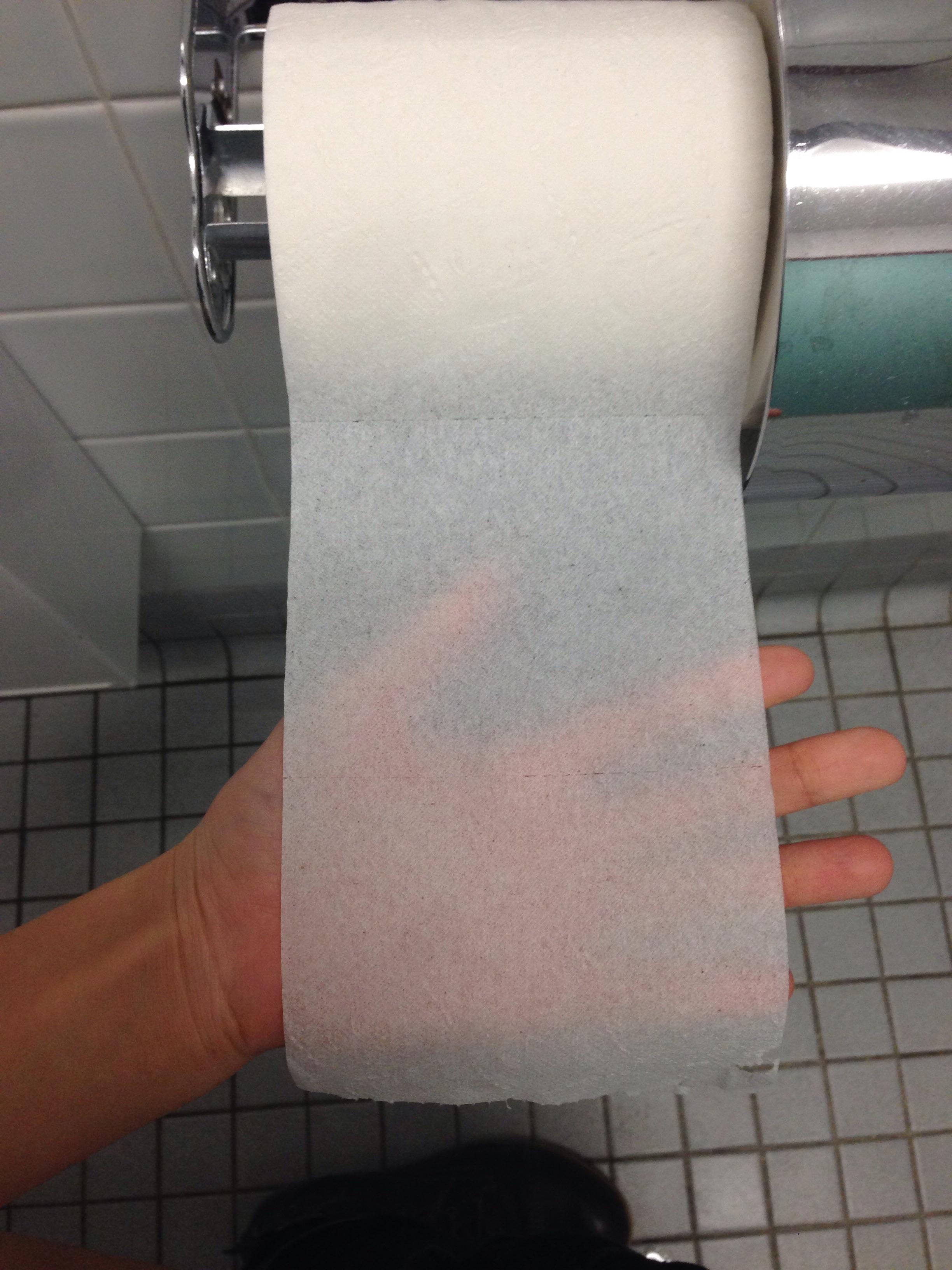 I work at an elementary school and the toilet paper is so thin that ...