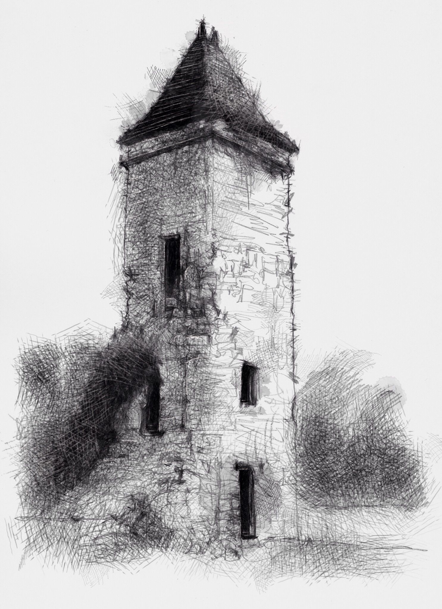 Old tower | Tower, Sketches and Draw