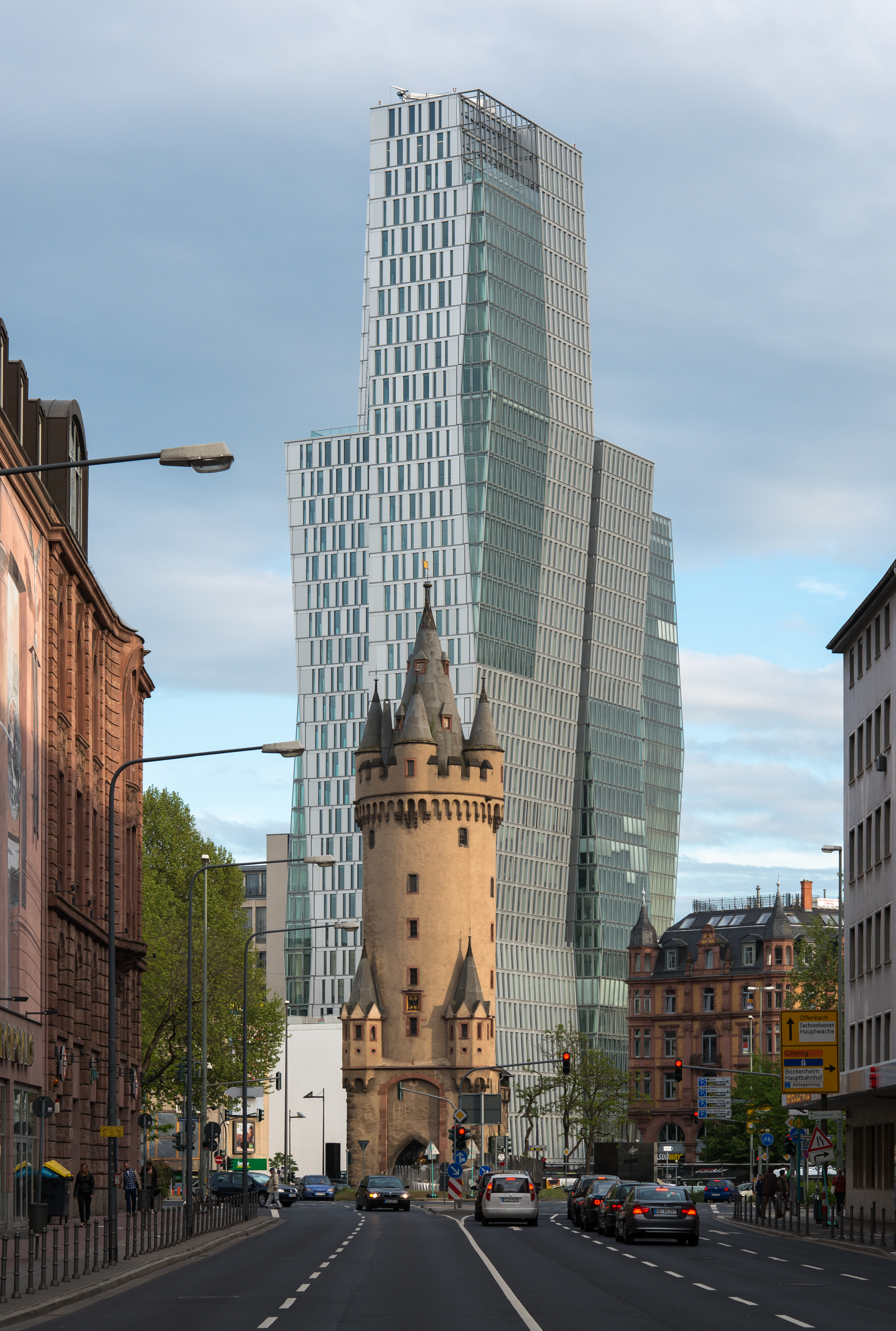 600-year-old tower in front of a modern high-rise in Frankfurt - Imgur