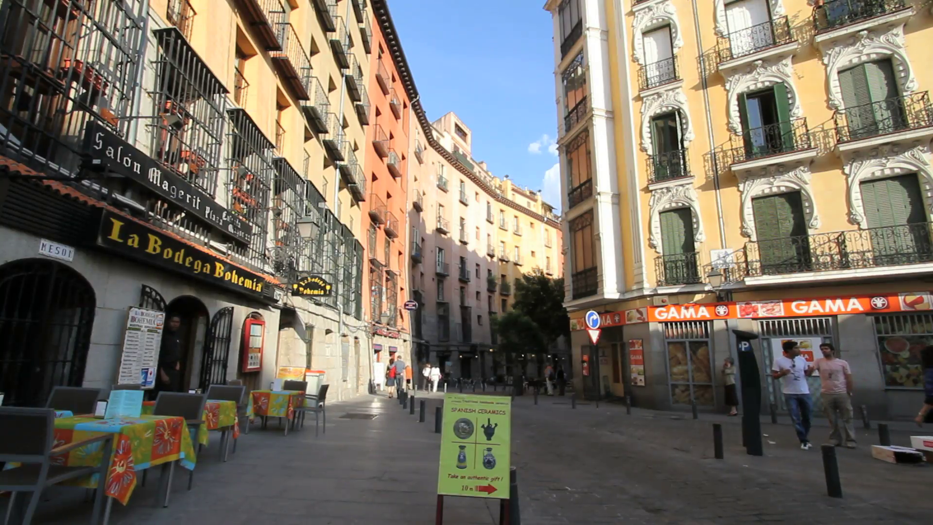 Street In Old Town Madrid Stock Video Footage - Videoblocks