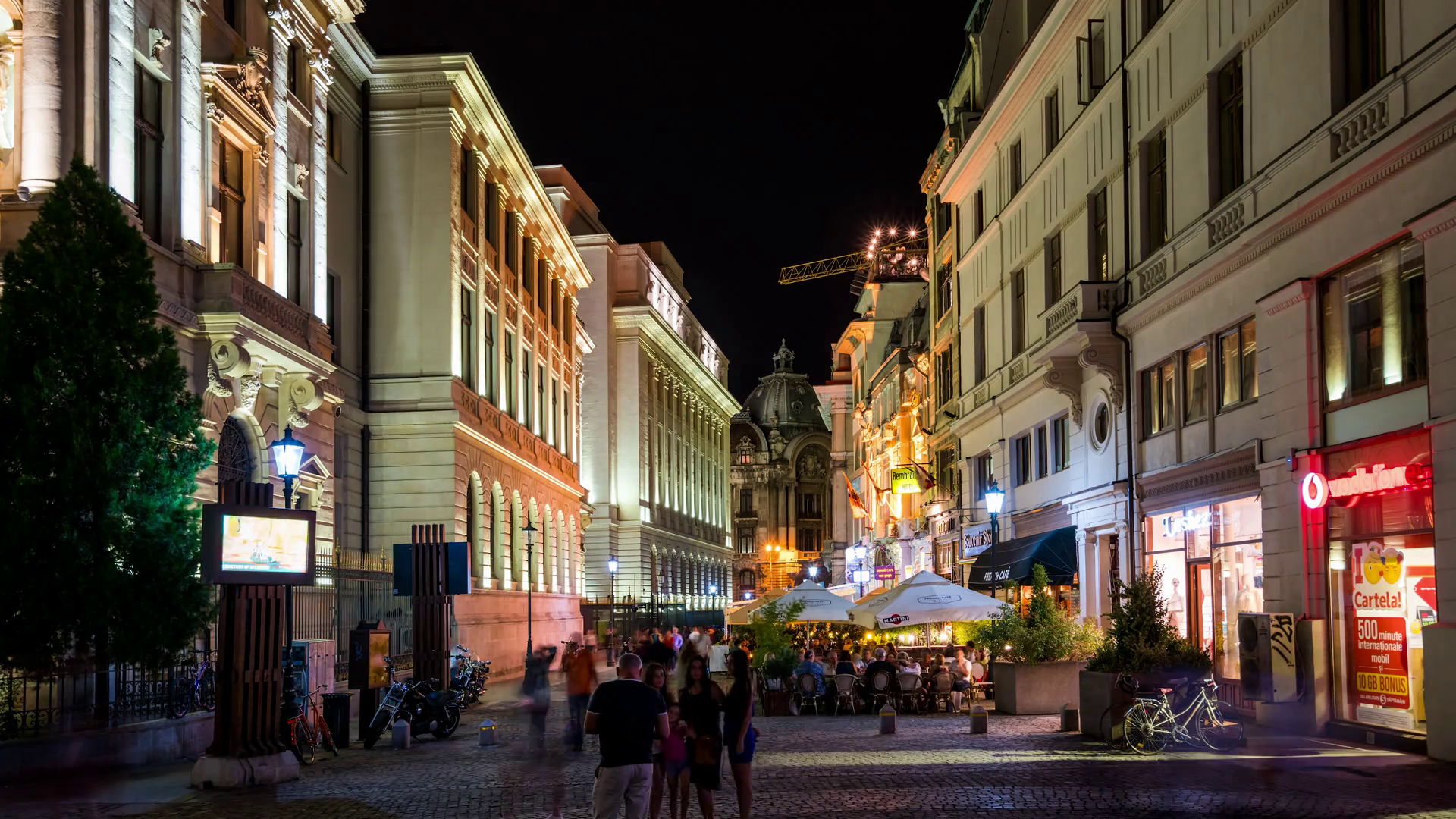 Bucharest Old town Timelapse night, Romania Stock Video Footage ...