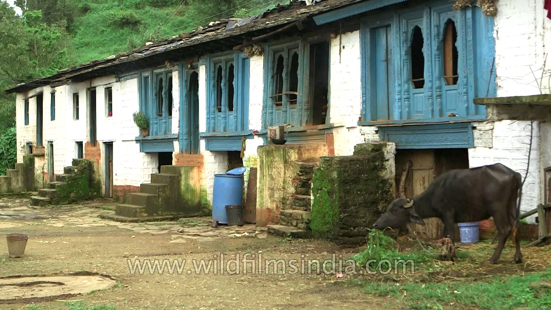 Old traditional Kumaoni stone house in Aagar village of Champawat ...