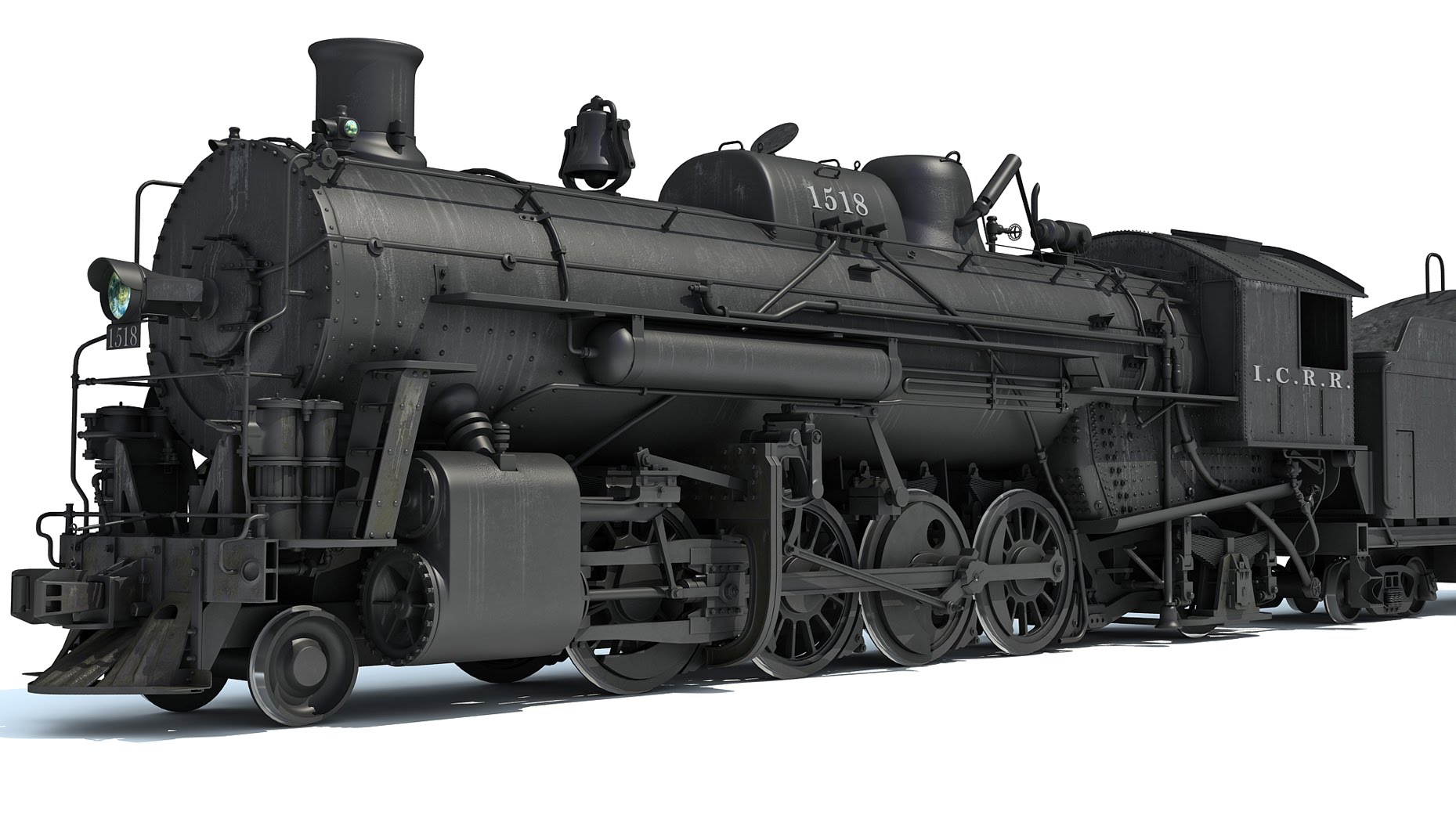 Steam Locomotive Old Train with Coal Car 3D Model - YouTube