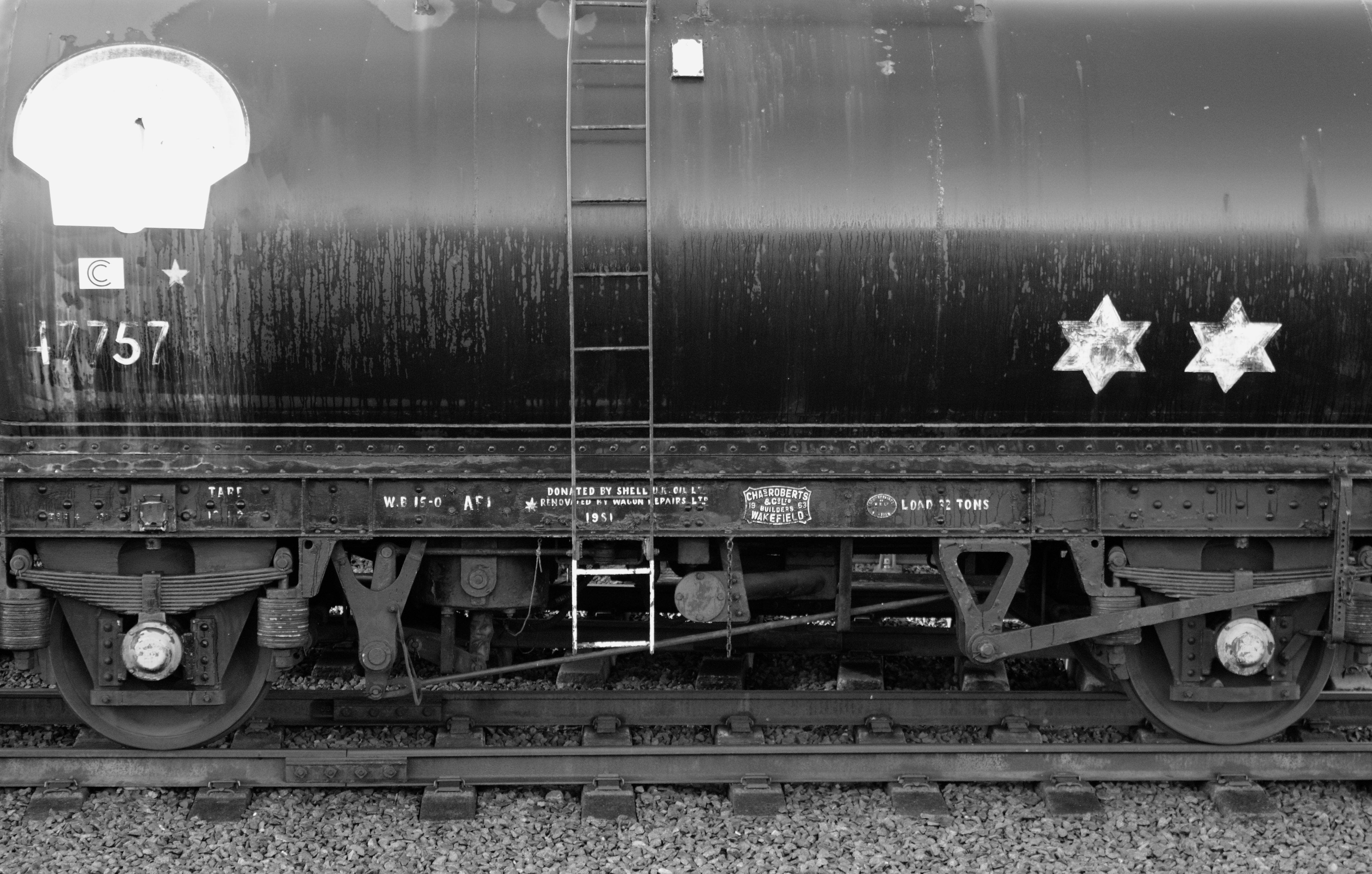 Old train oil tanker photo