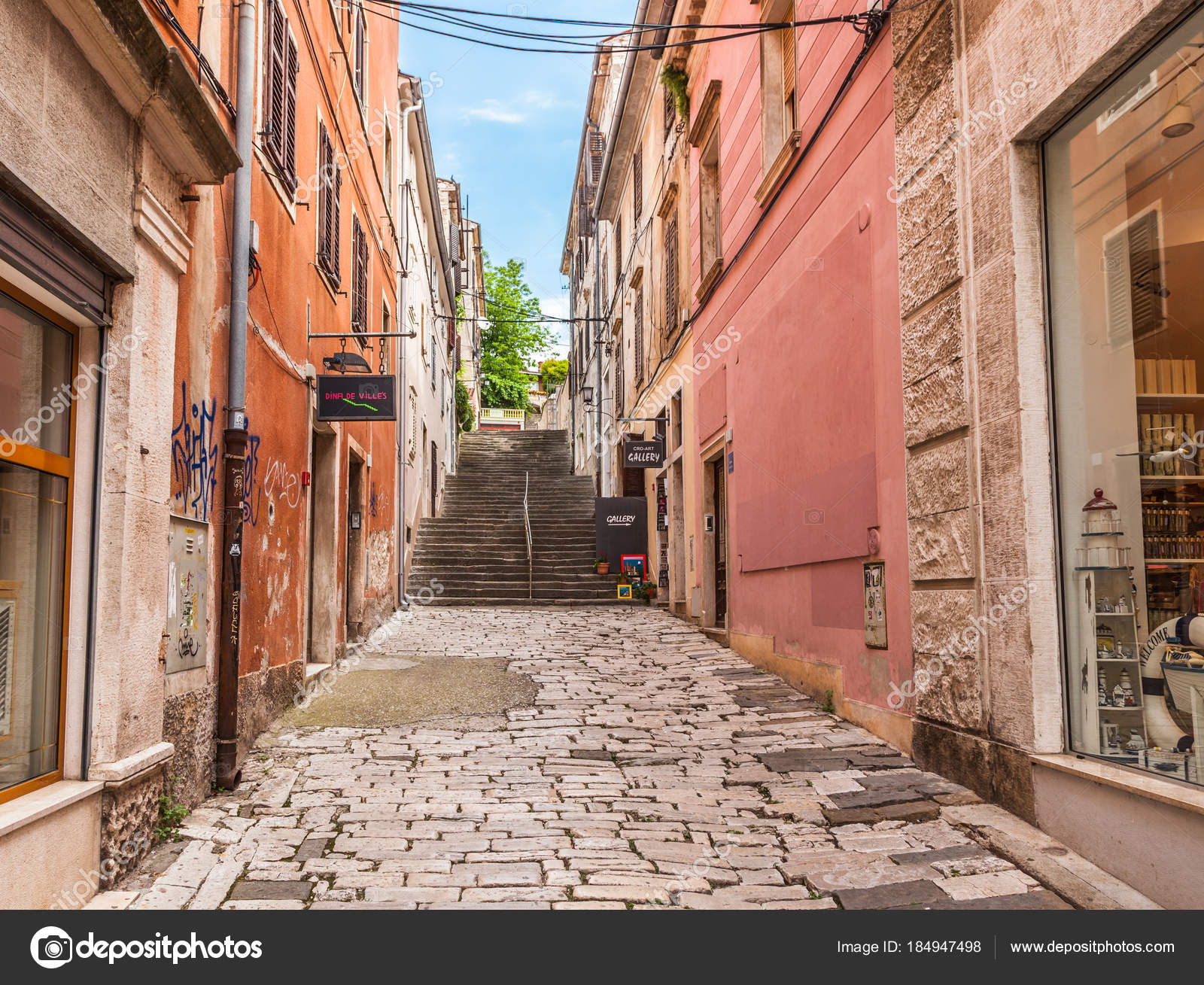 Pula Croatia June 2016 View Typical Street Old Town Pula – Stock ...