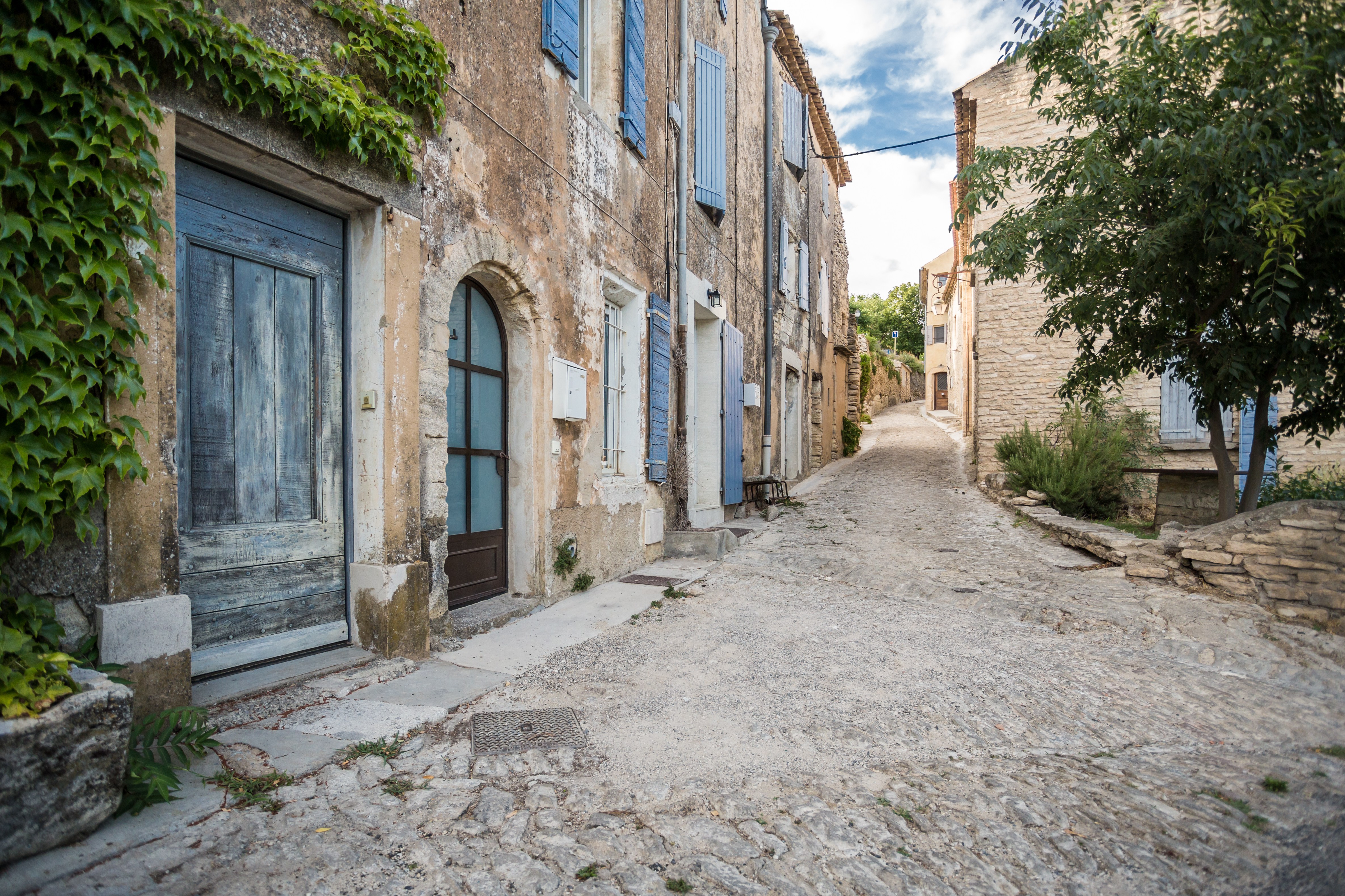 Old French village houses and cobblestone street – Susan Kiernan-LEWIS