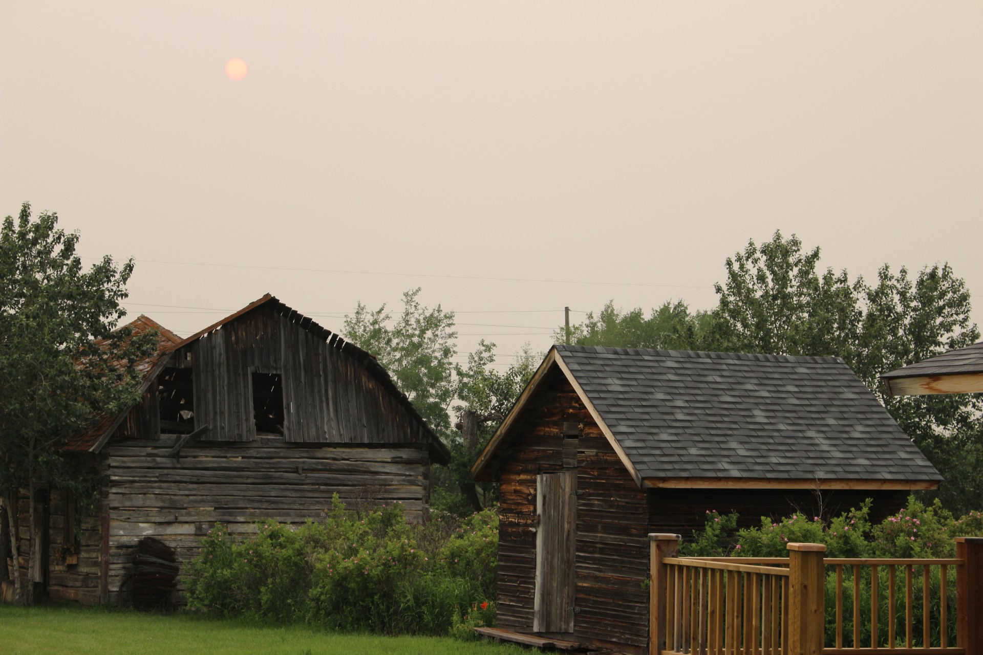 Old Wooden Barn Orange Moon Free Stock Photo - Public Domain Pictures