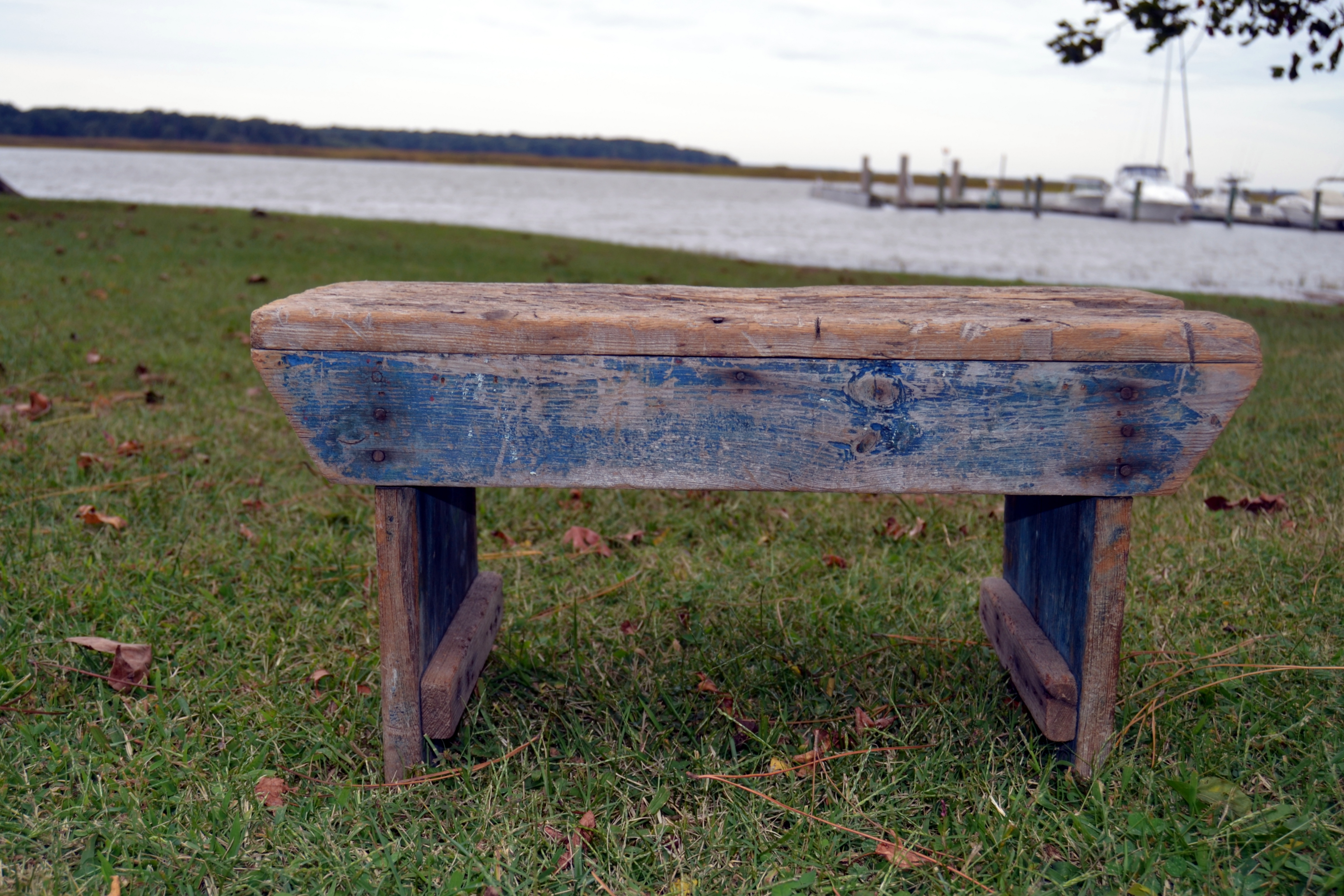 Old wooden bench photo