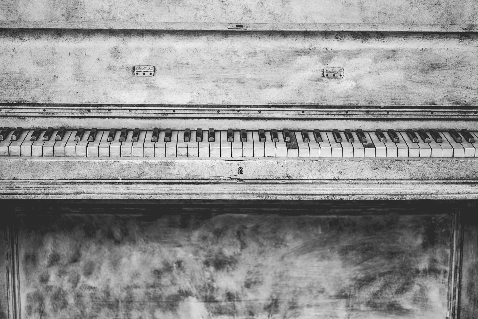 Old wooden piano photo