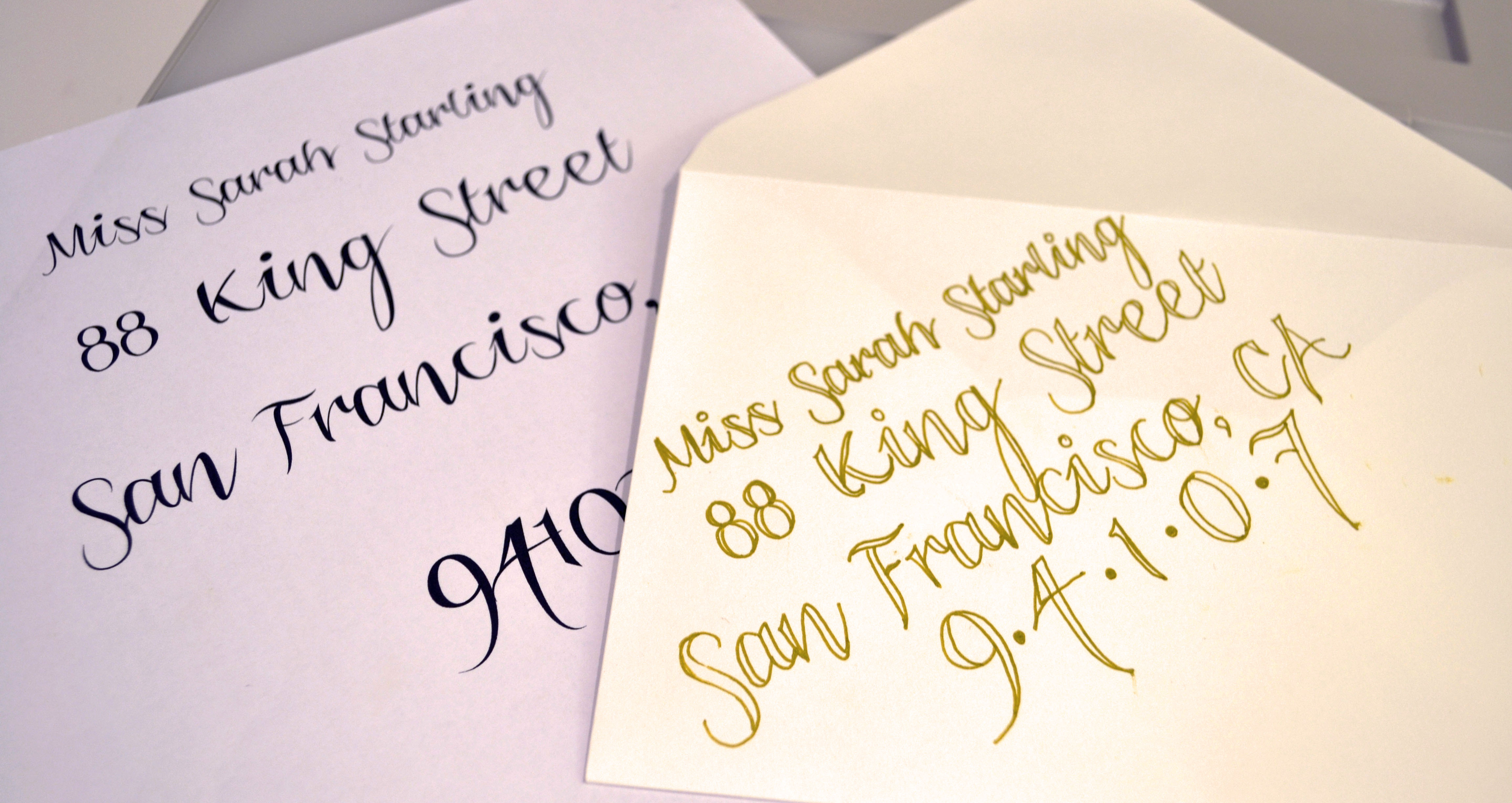 Easy DIY Calligraphy for Your Wedding Invitations - Miss Bizi Bee
