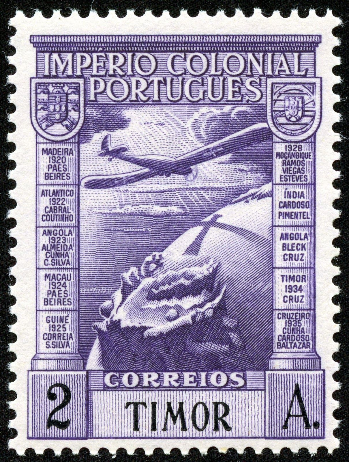 Timor 1938 Scott C2 2a purple 