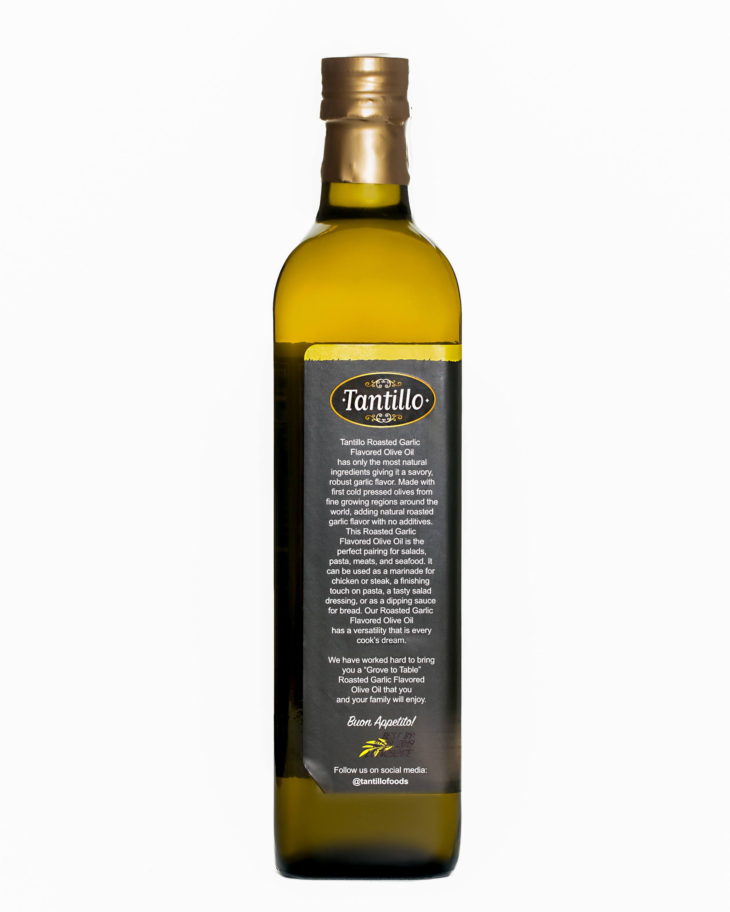 Tantillo Roasted Garlic Flavored Olive Oil - 750ml | Tantillo Foods