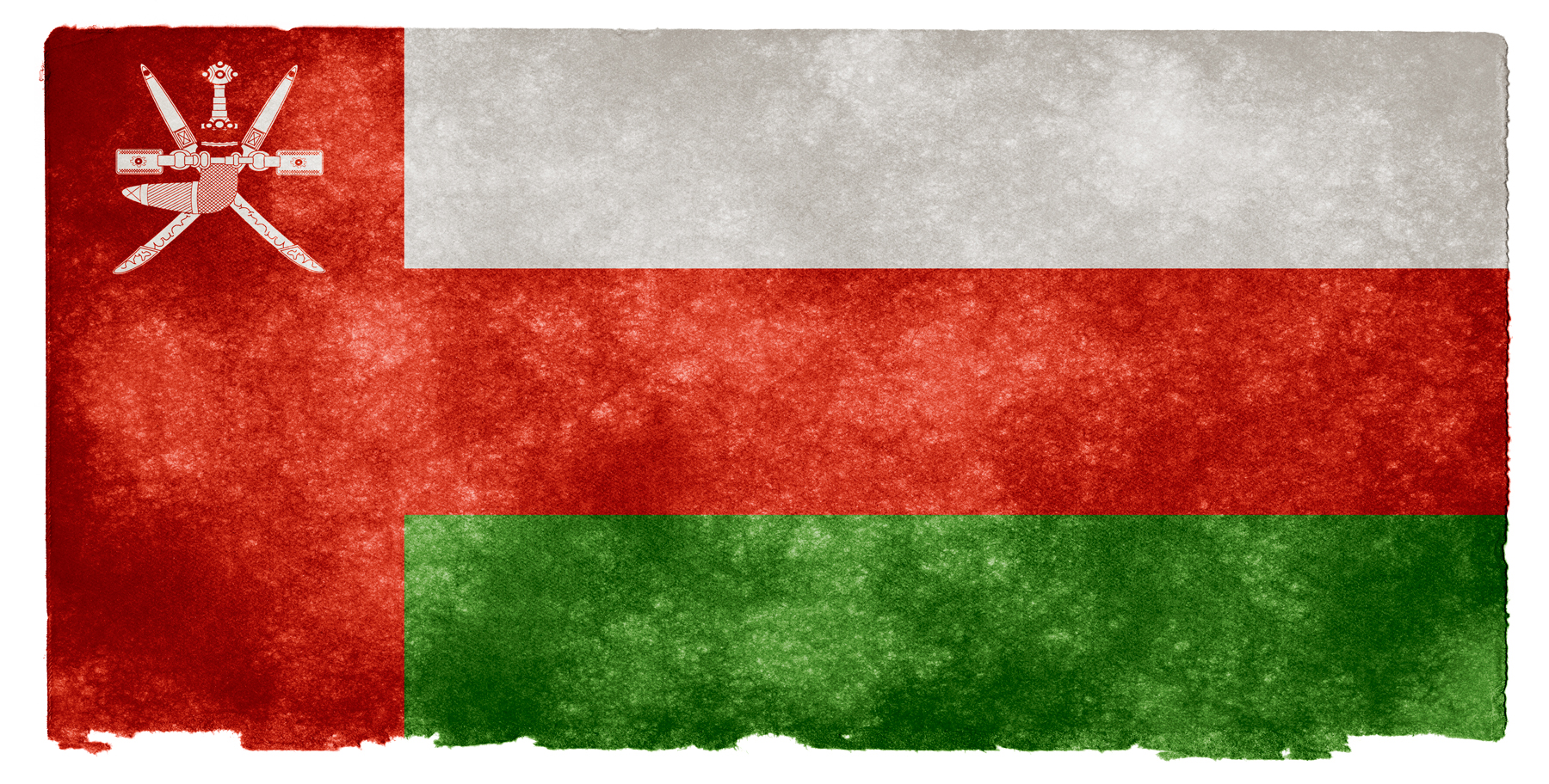 Oman grunge flag photo