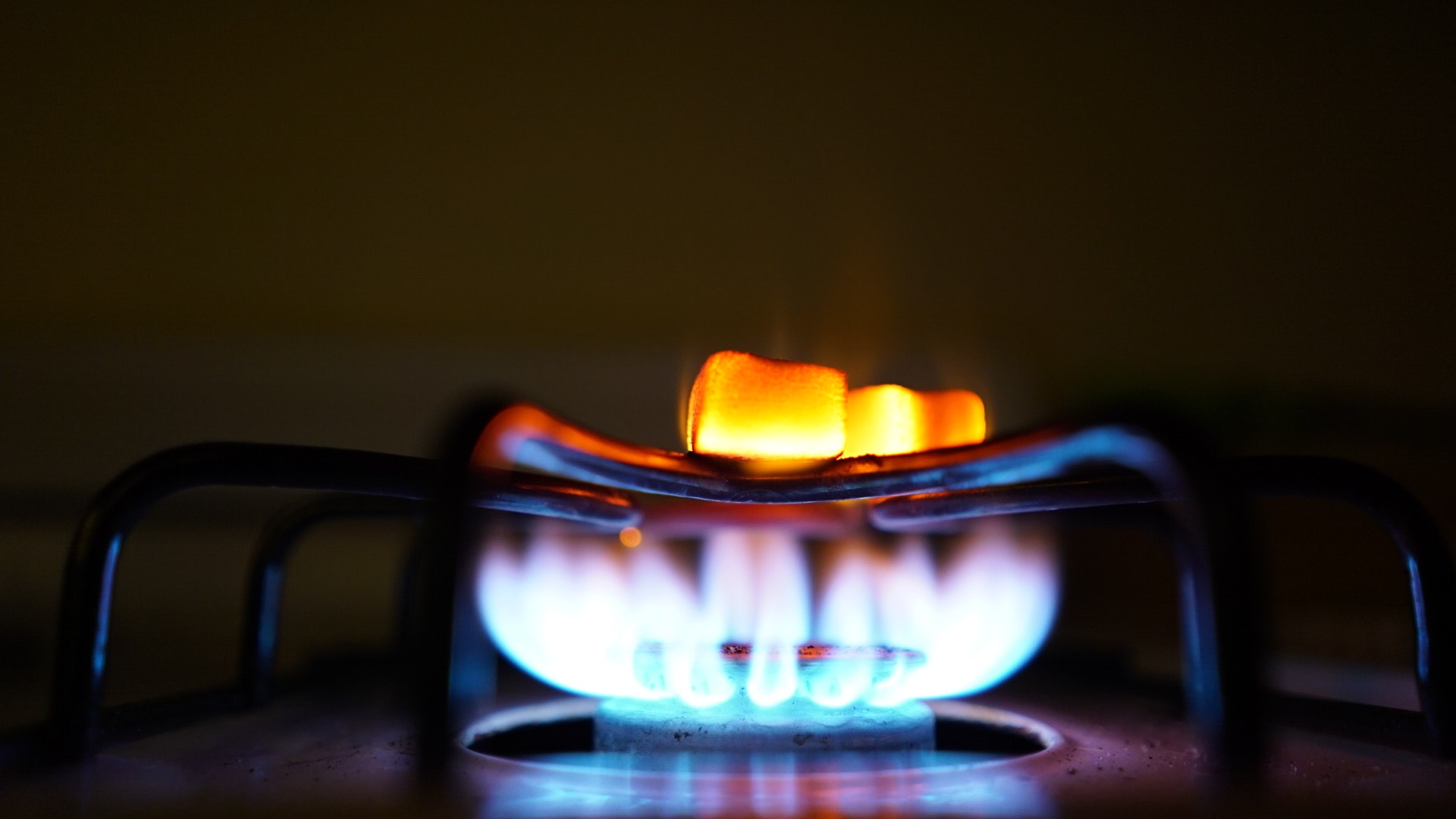On gas burner photo
