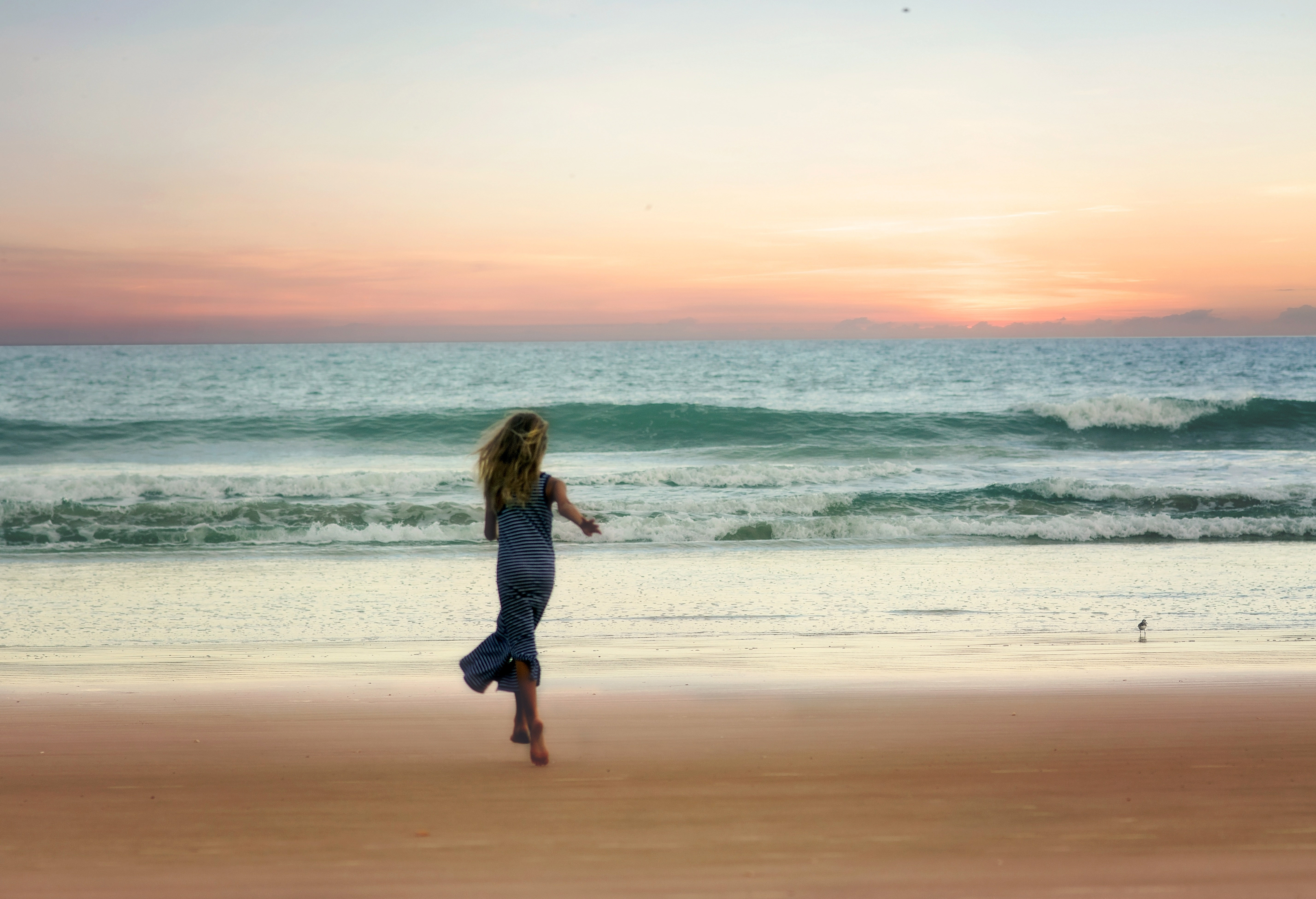 Girl running on the beach image - Free stock photo - Public Domain ...