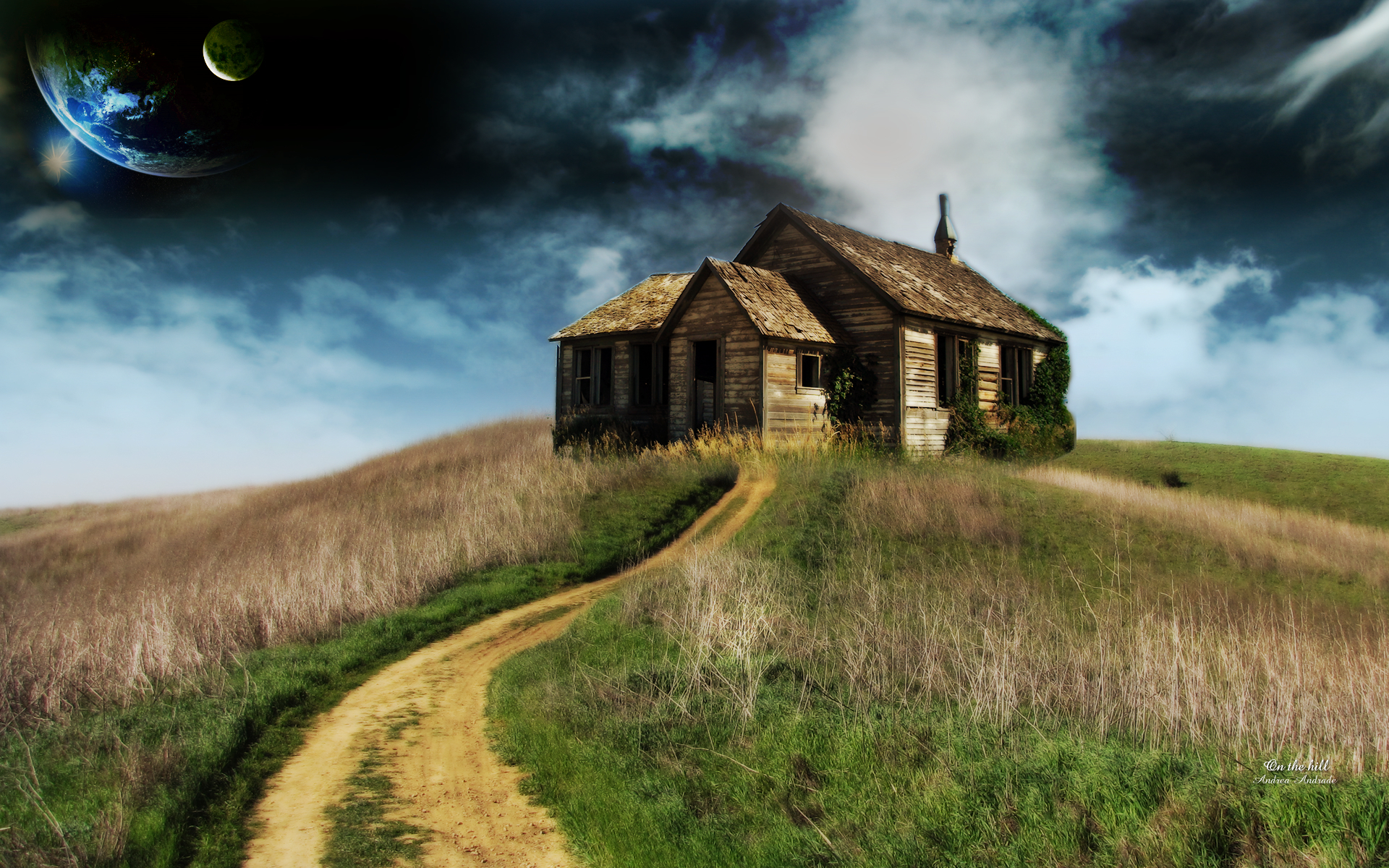 house on the hill - Desktop Wallpaper
