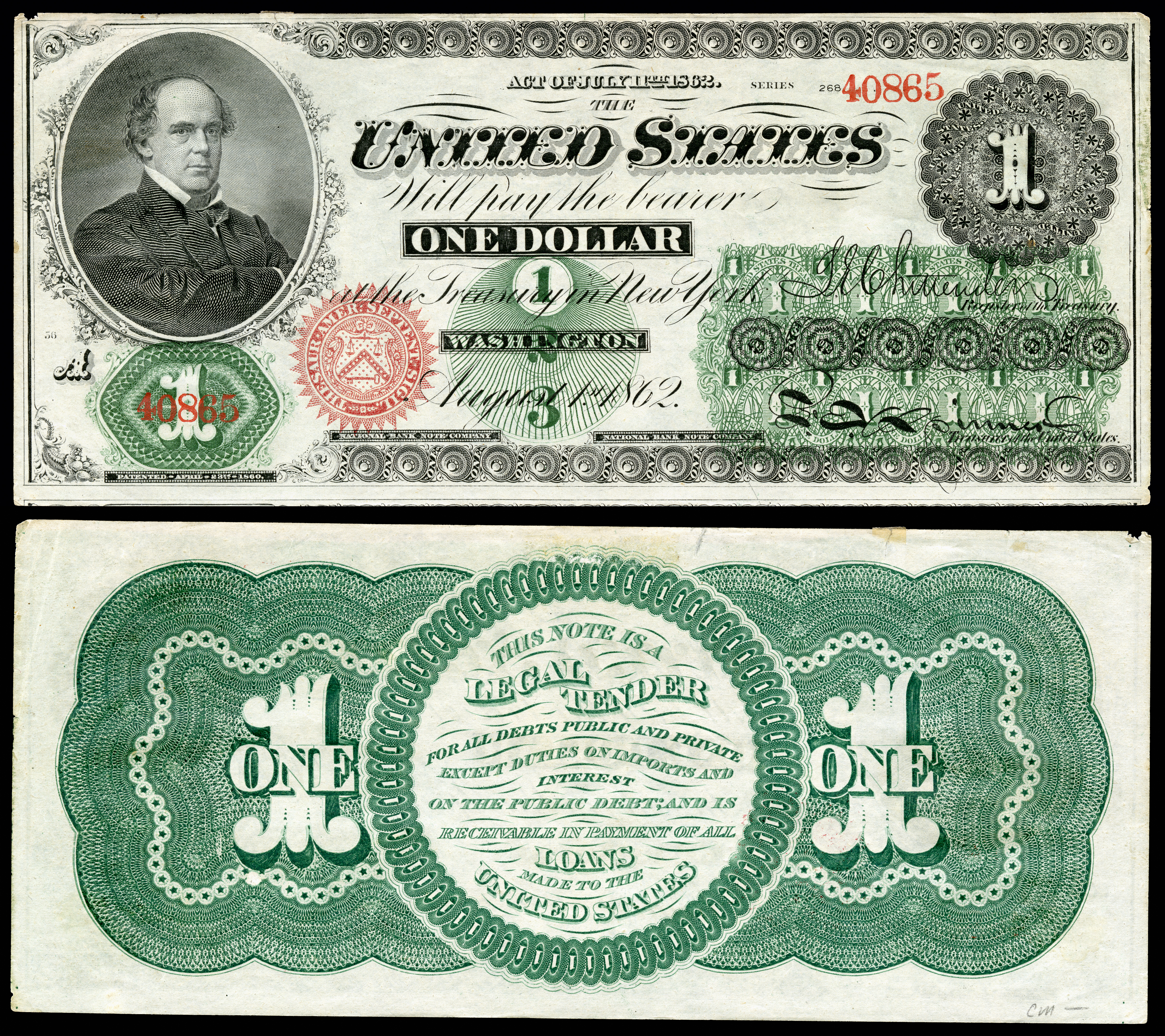 One dollar bills photo
