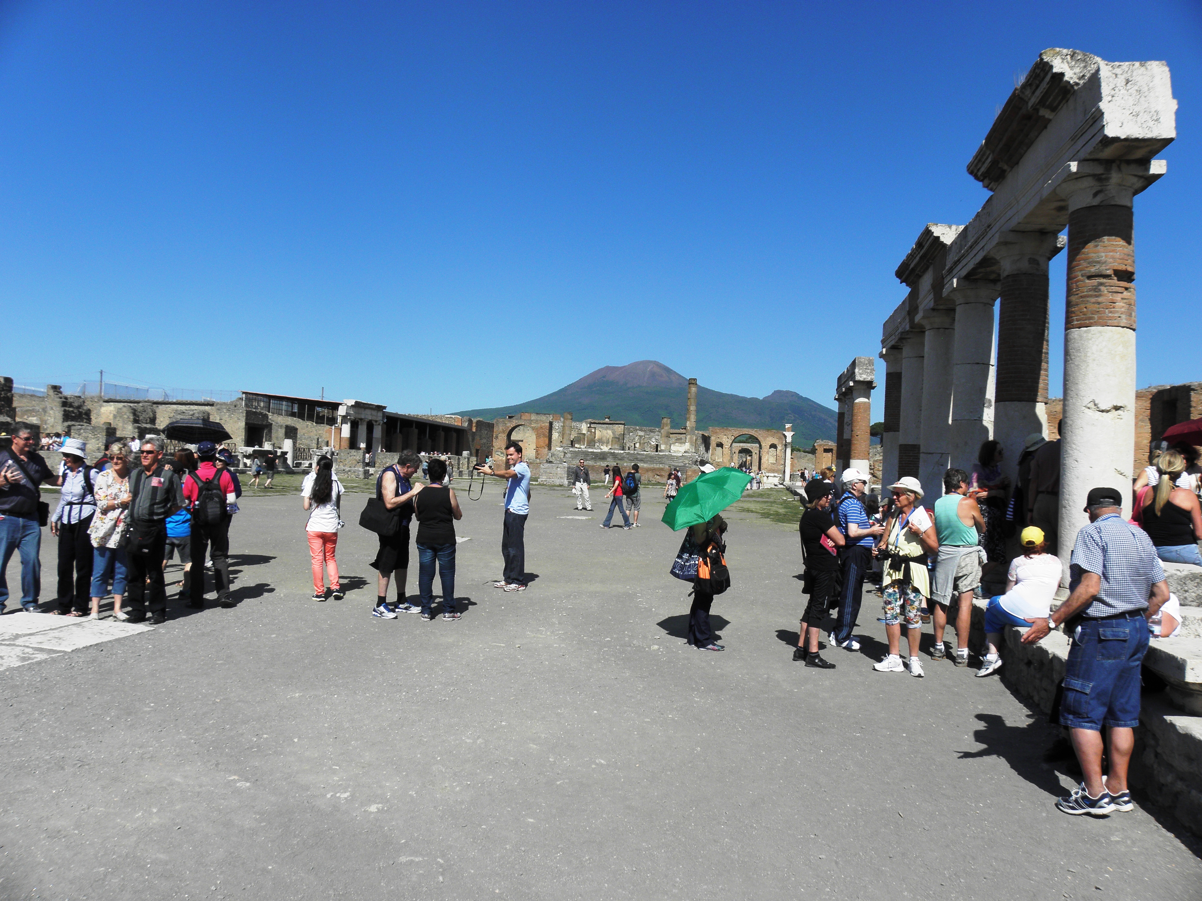 One of the main squares of pompeii photo
