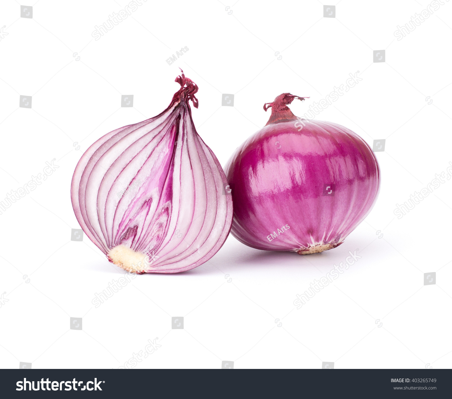 Red Onion Cut Halves Isolated On Stock Photo 403265749 - Shutterstock