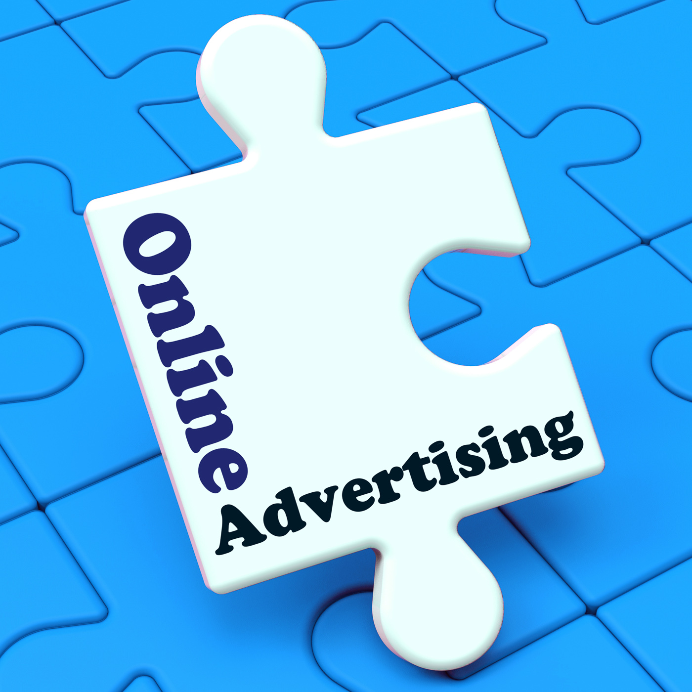 Online advertising shows website promotions adverts photo