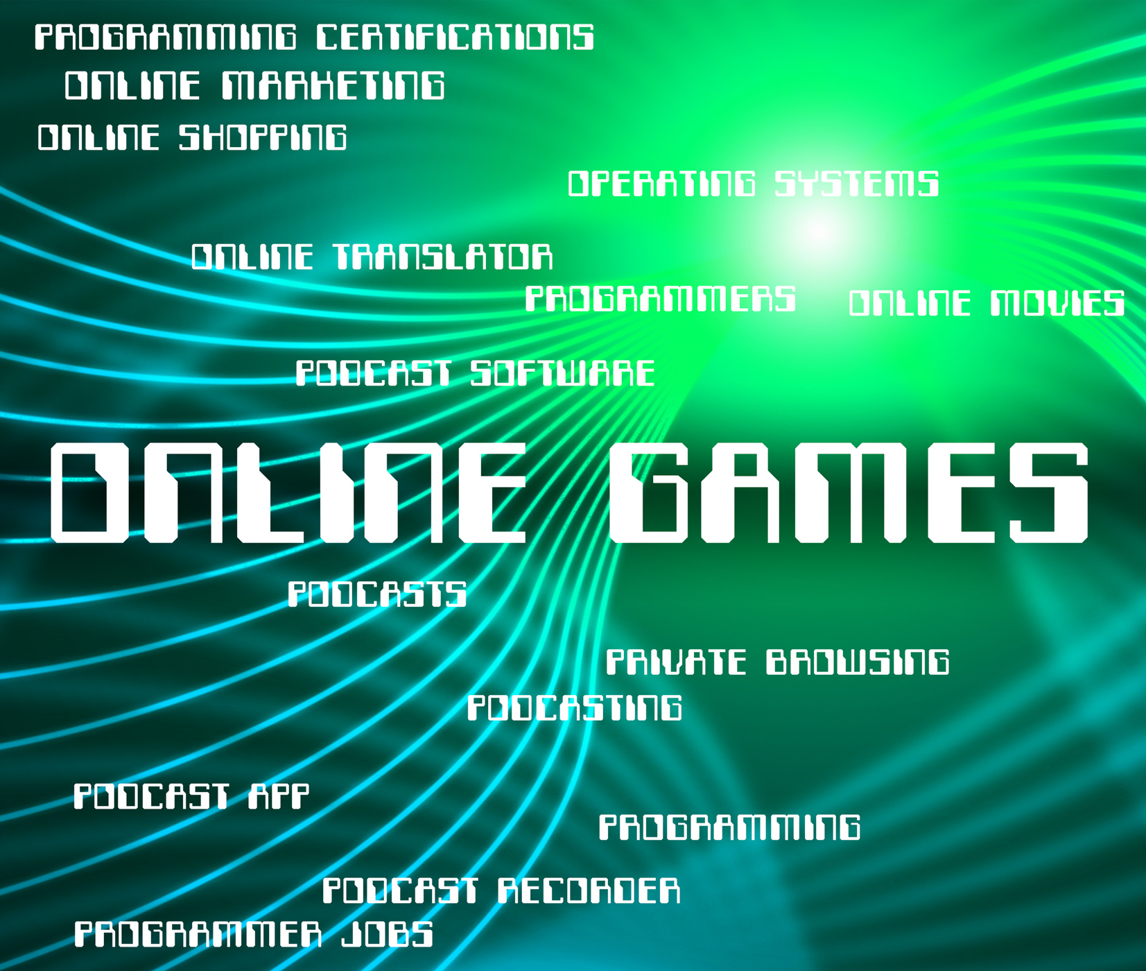 Online games indicates world wide web and entertainment photo