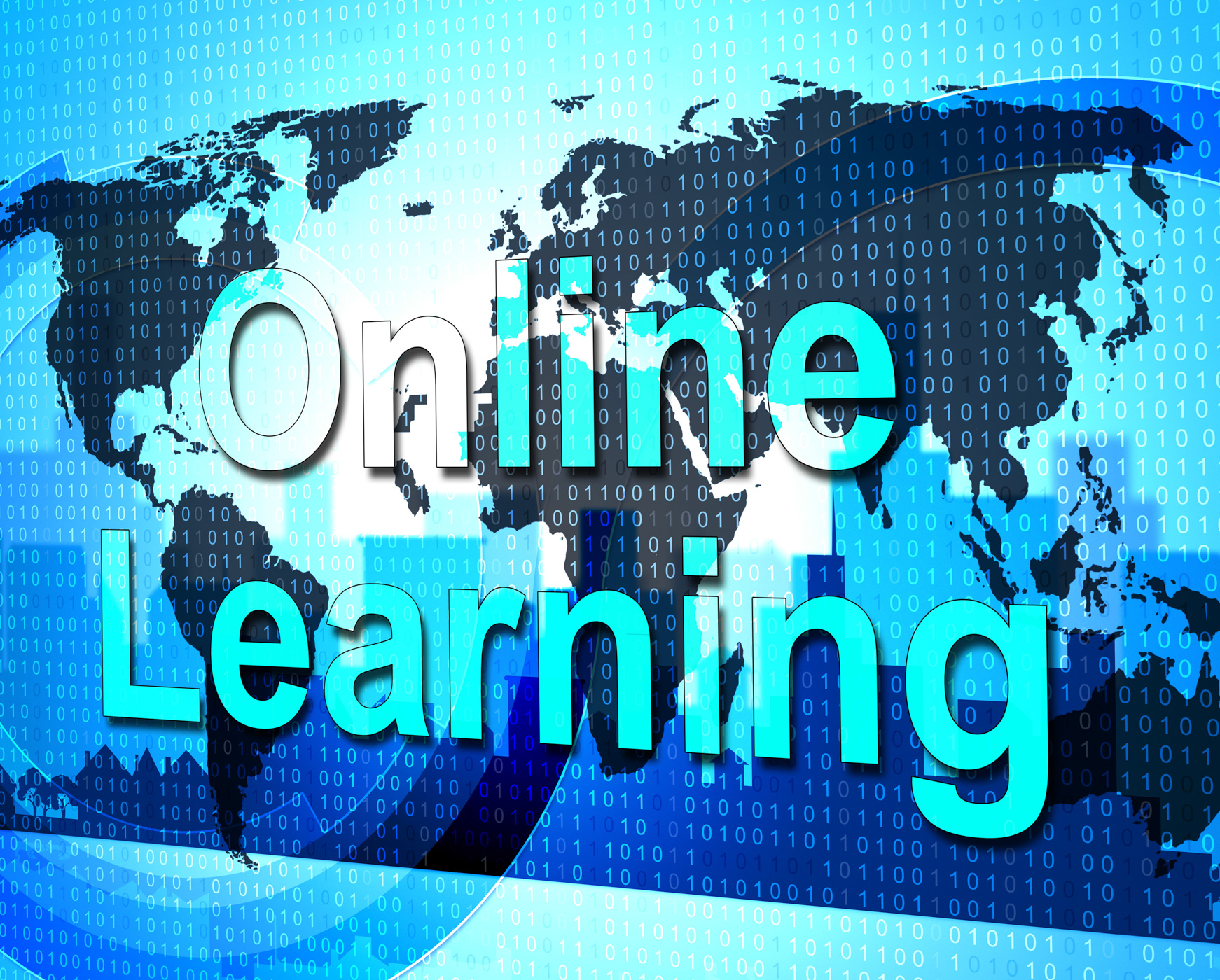 Online learning means world wide web and college photo